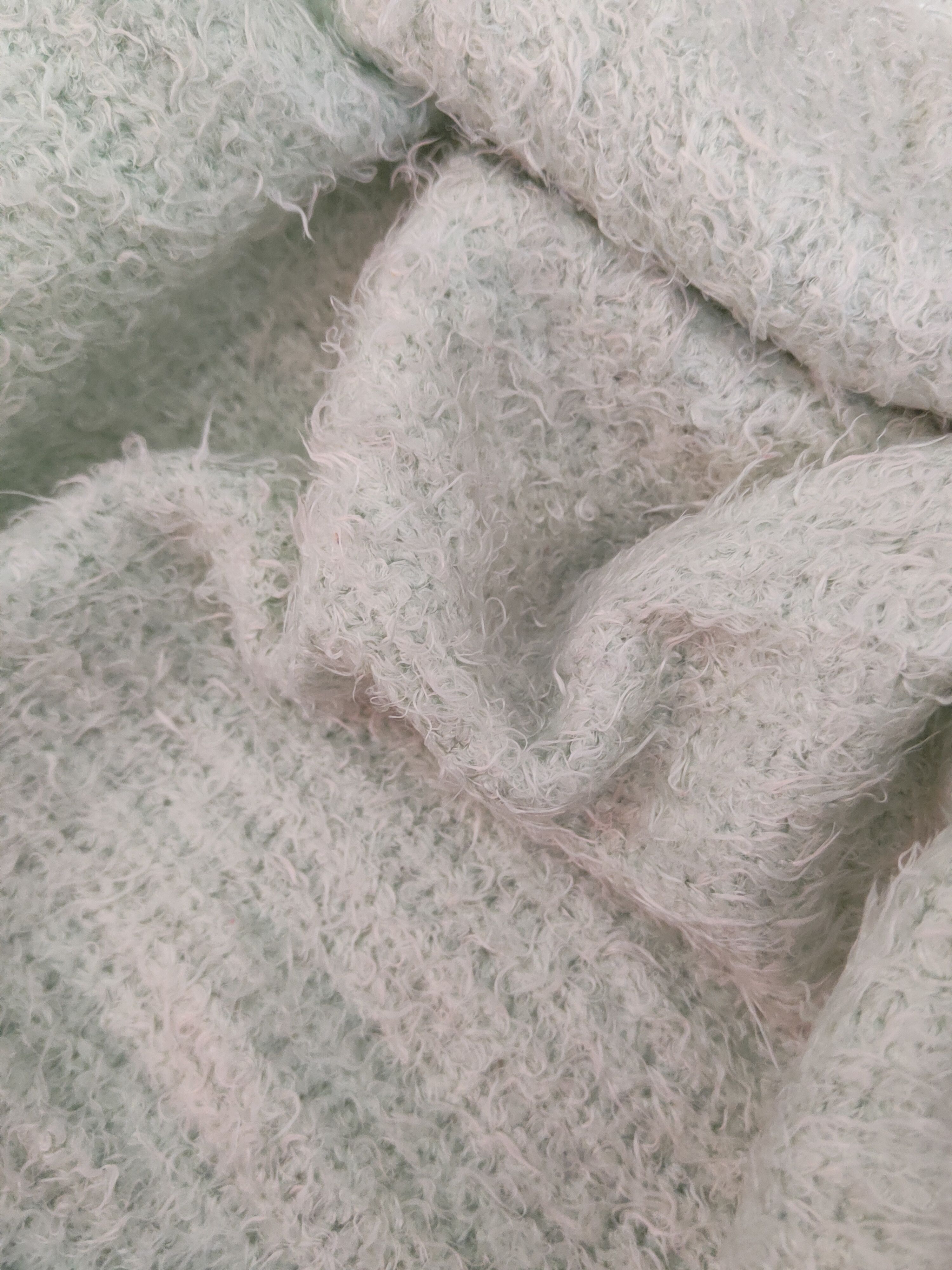 Homespun Knitwear × Japanese Brand × Vintage Glacier Light Green Shag Shaggy Fur Mohair Knitwear #S1932 Size M / US 6-8 / IT 42-44 - 10 Thumbnail