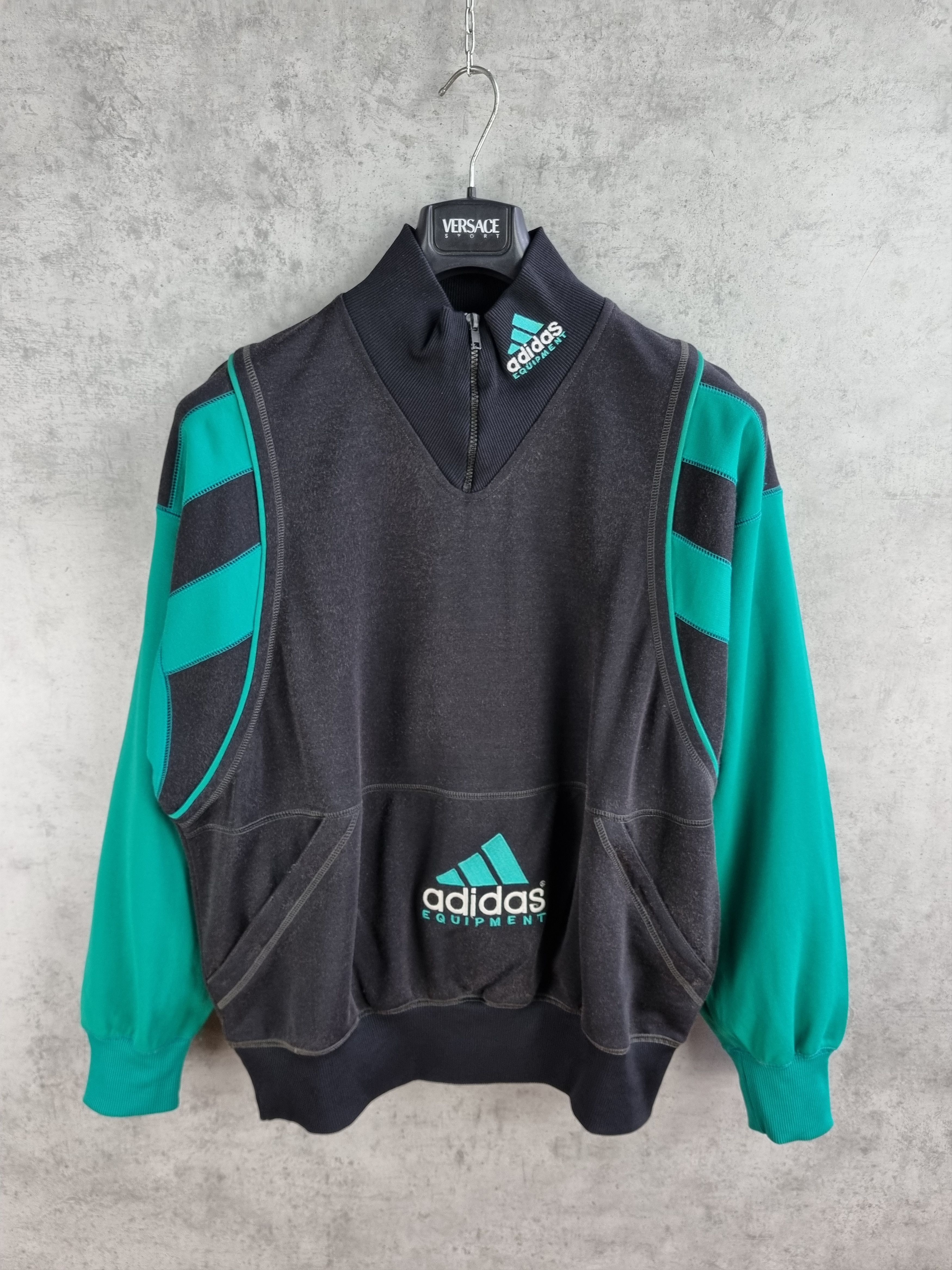 Adidas × Vintage 80s ADIDAS Equipment Vintage half zip up sweatshirt Size US M / EU 48-50 / 2 - 6 Thumbnail