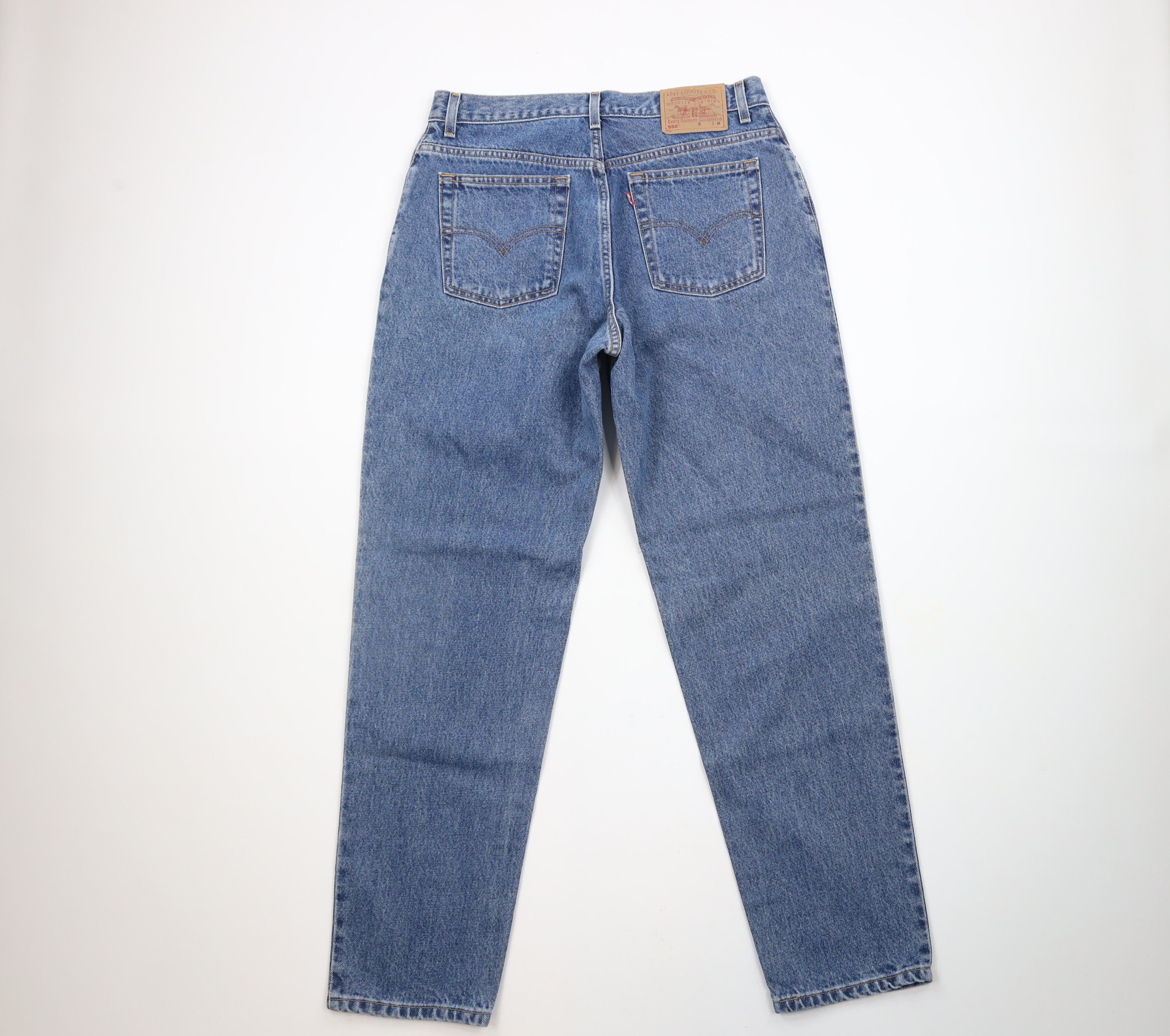 Levi's × Vintage Vintage 90s Levis 550 Fit Tapered Leg Denim Jeans Blue Size US 32 / EU 48 - 7 Thumbnail