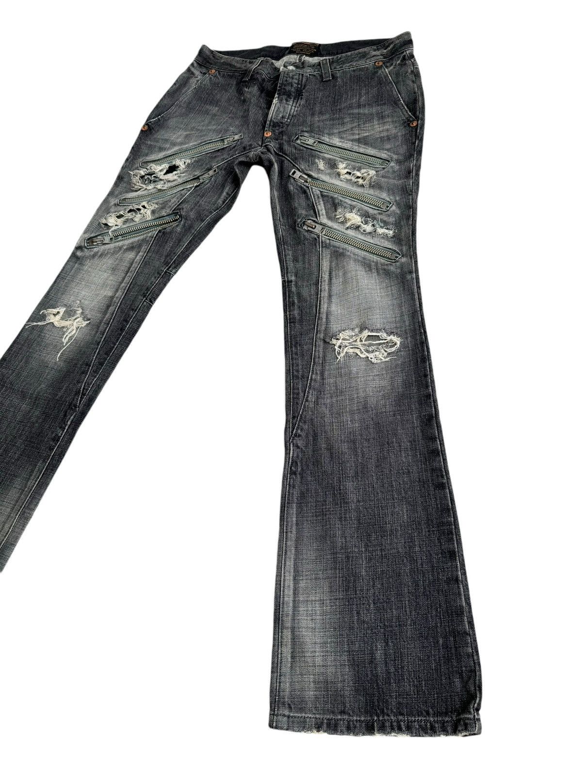 Japanese Brand ⚡️⚡️Izreel By Kazuhiro Takakura Distressed Jeans Zipper Size US 32 / EU 48 - 9 Thumbnail
