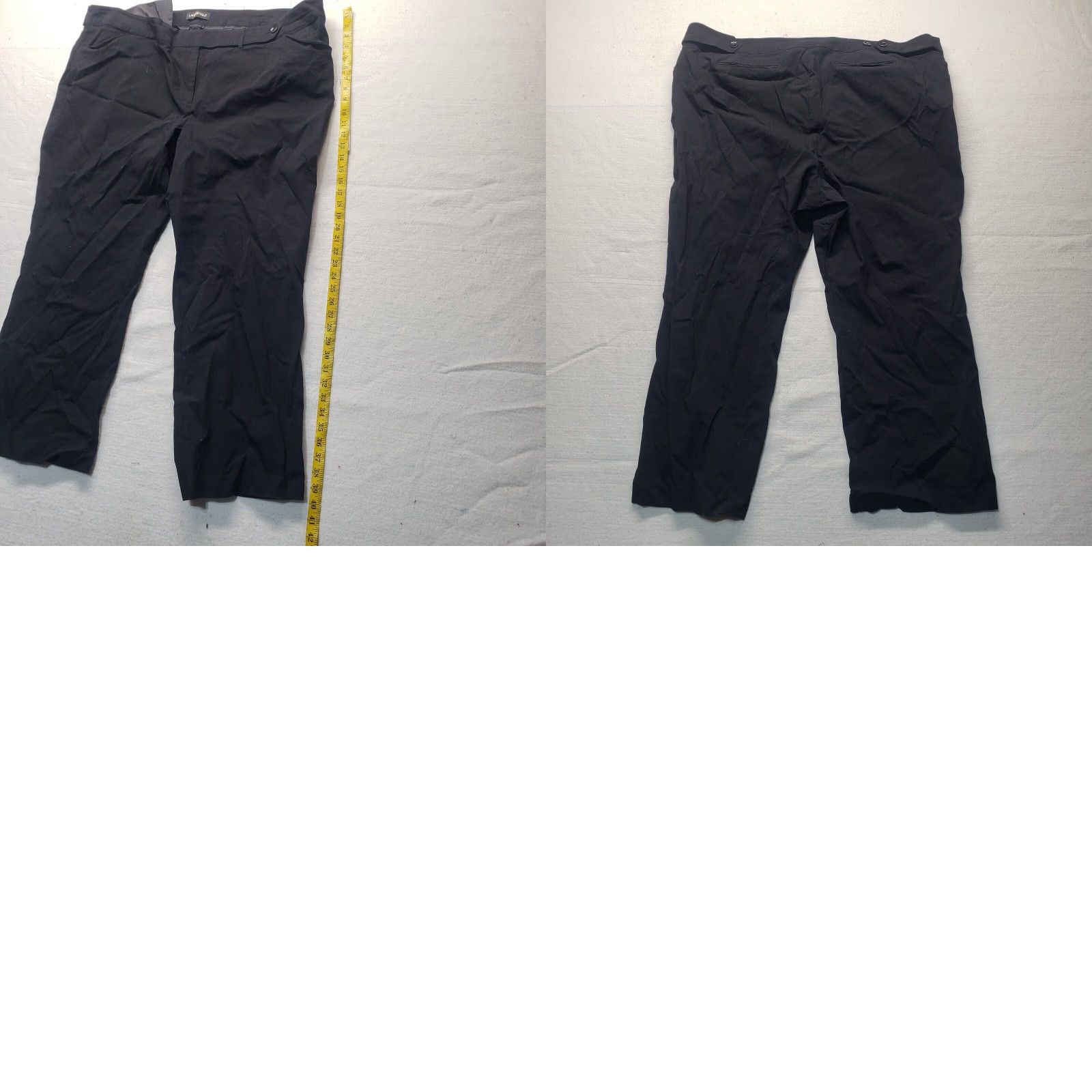 Vintage Lane Bryant Black Pants Career Stretch Trousers Front Pockets 28P Adult Women's Size 28" / US 6 / IT 42 - 8 Thumbnail