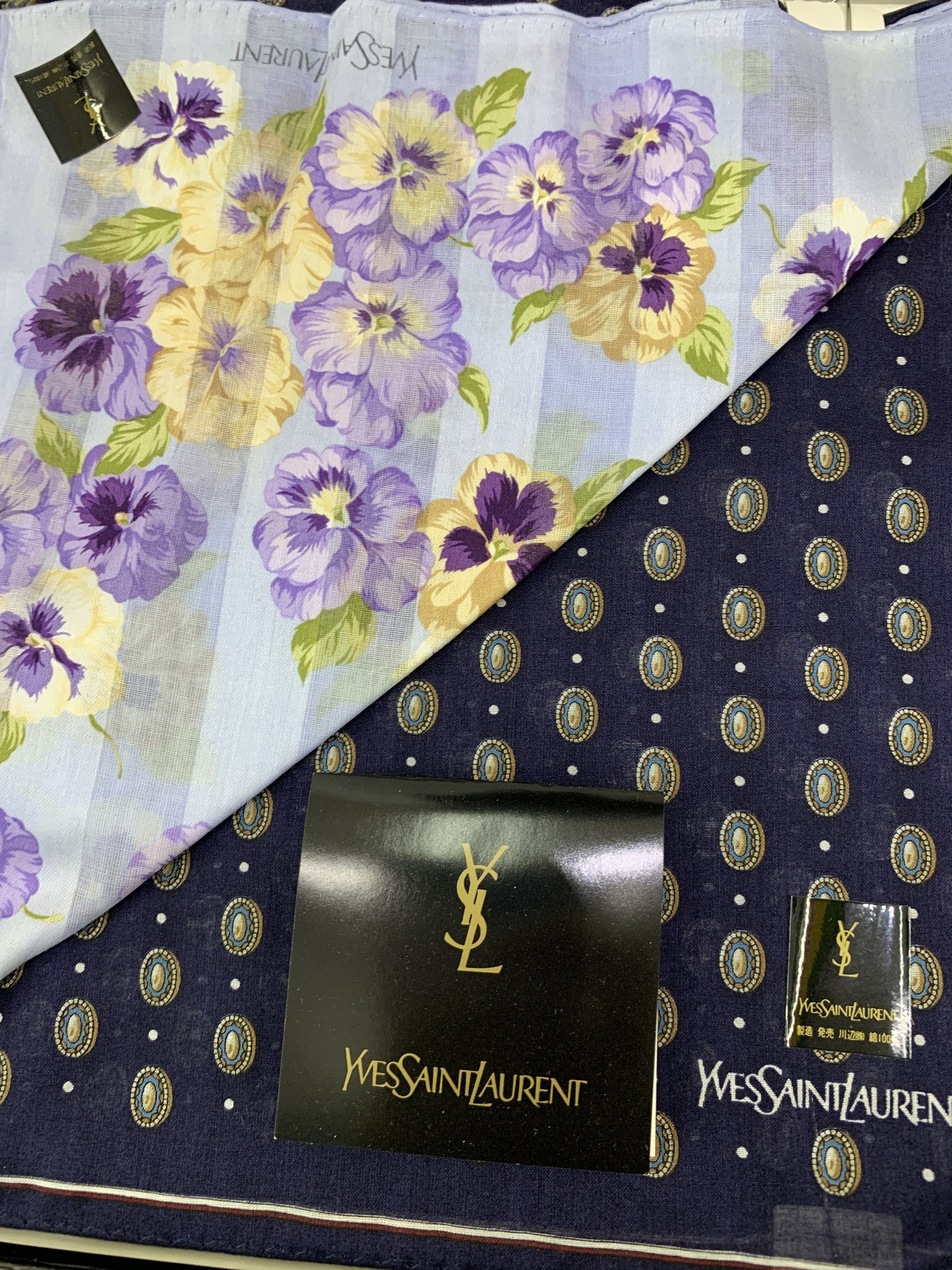 Yves Saint Laurent Yves Saint Laurent Handkerchief / Neckerchief HKA1023 Size ONE SIZE - 6 Thumbnail