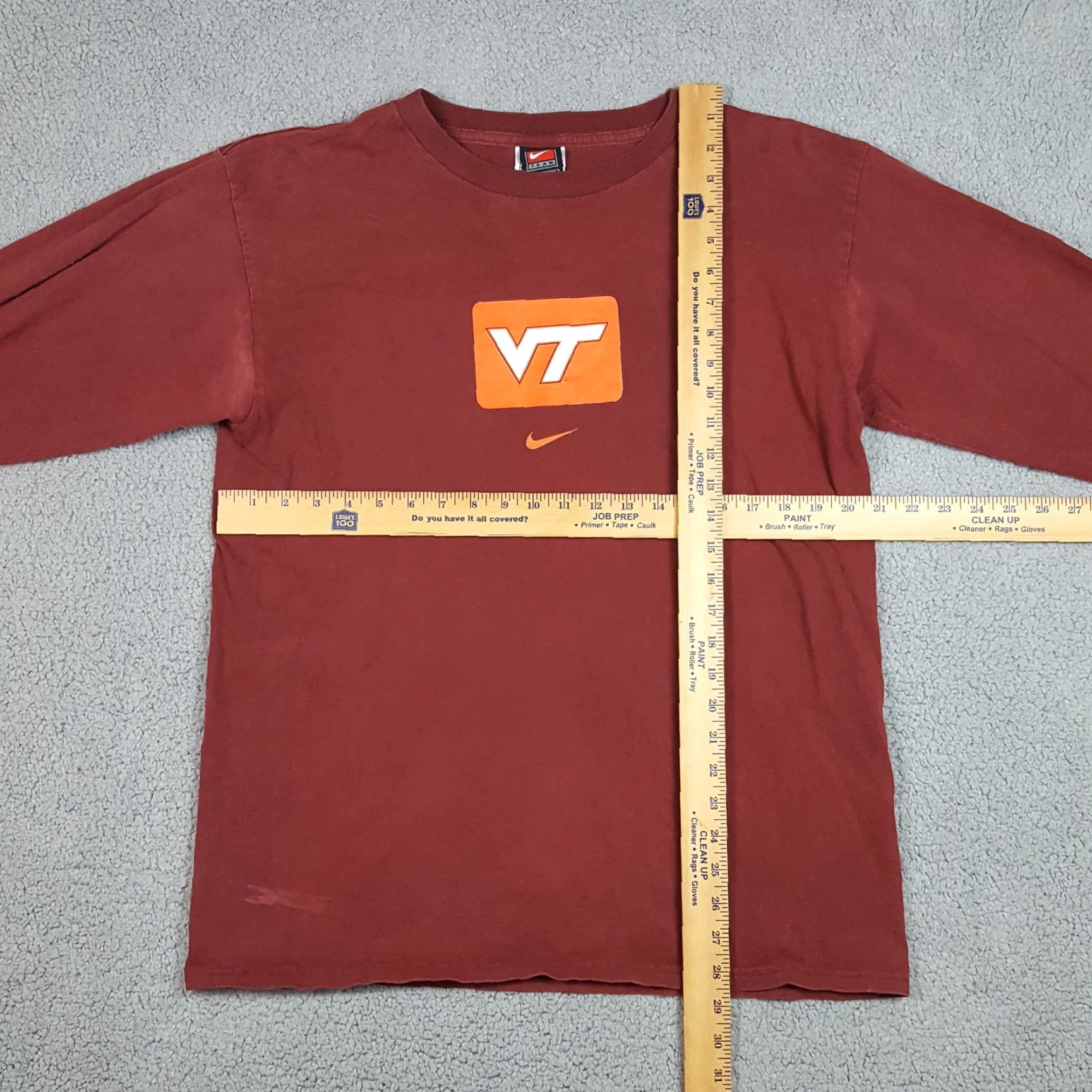Nike VINTAGE Nike Virginia Tech Hokies T Shirt Center Swoosh Logo Men’s Medium Red 90s Y2K Sports Graphic Shirt Mens Size US M / EU 48-50 / 2 - 5 Thumbnail