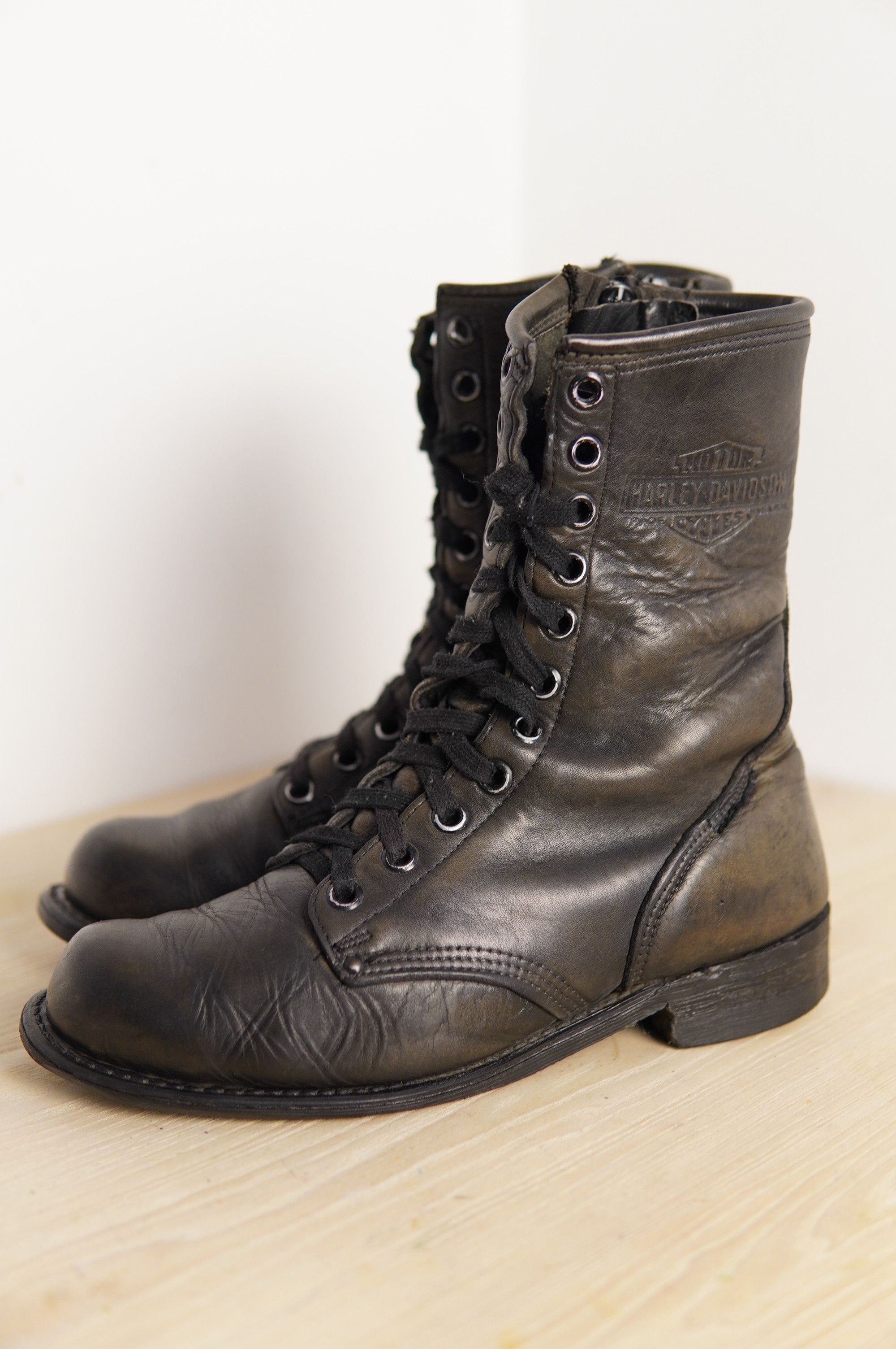 Harley Davidson 80s Harley Davidson Military Paratroopers Combat Riri Boots Size US 8.5 / EU 41-42 - 2 Thumbnail