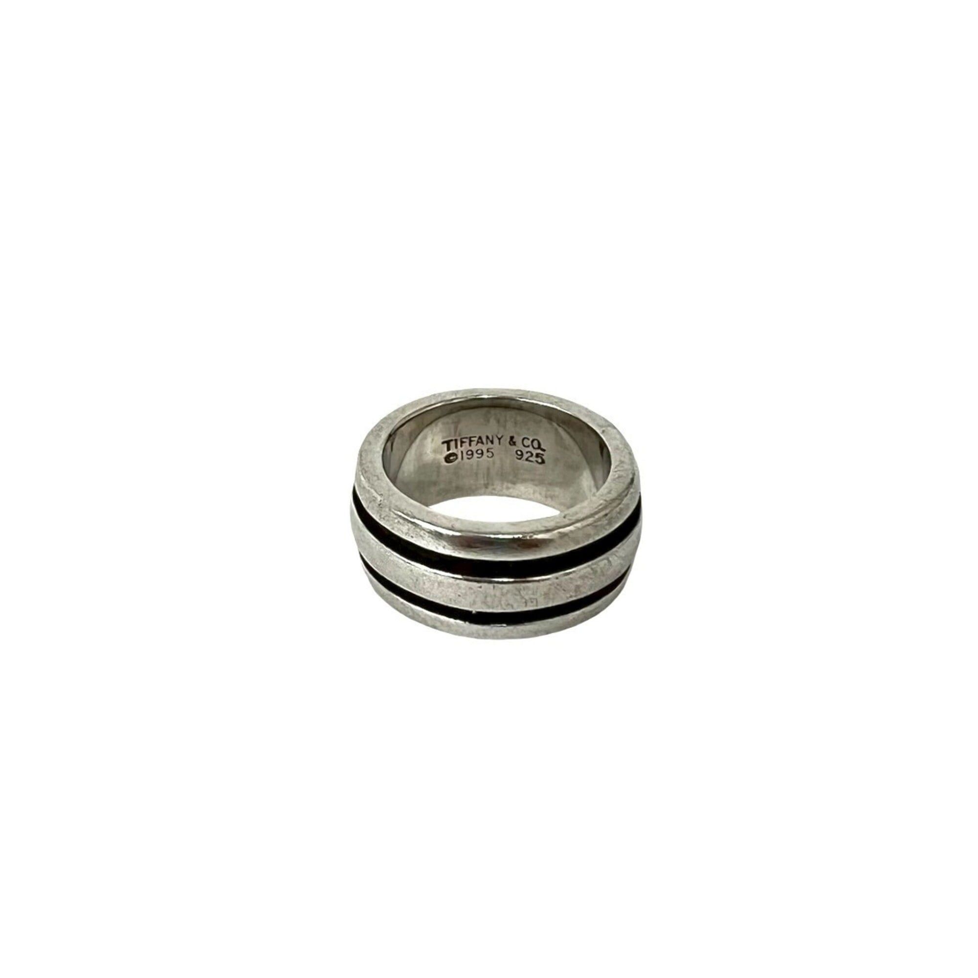 Tiffany & Co. TIFFANY&Co. Tiffany Grooved Double Line Ring, Sterling Silver 925, Accessory, Women's/Men's, 34180 Size ONE SIZE - 1 Thumbnail