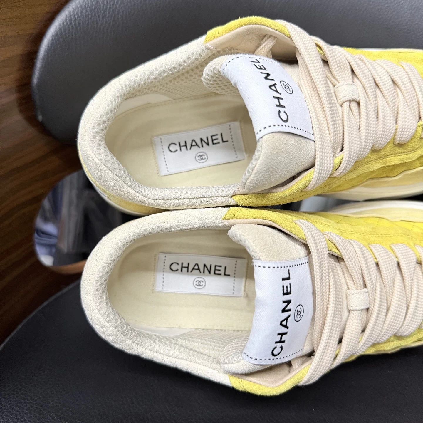 Chanel Chanel Quilted Yellow Suede Kicks Wmns 38 Mint Size US 7 / IT 37 - 8 Thumbnail