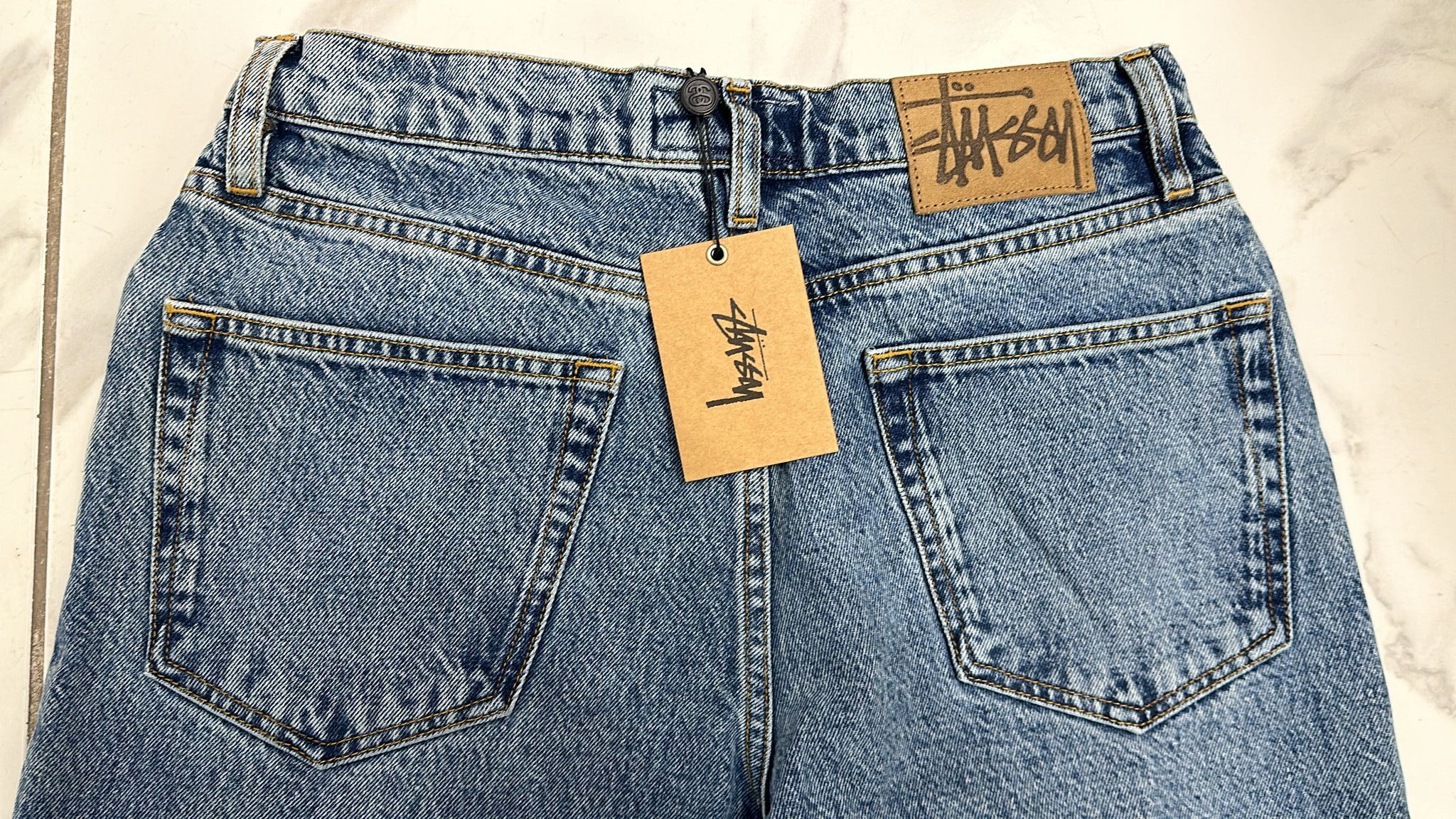 Stussy Big Ol Jean Denim Washed Blue Size 28