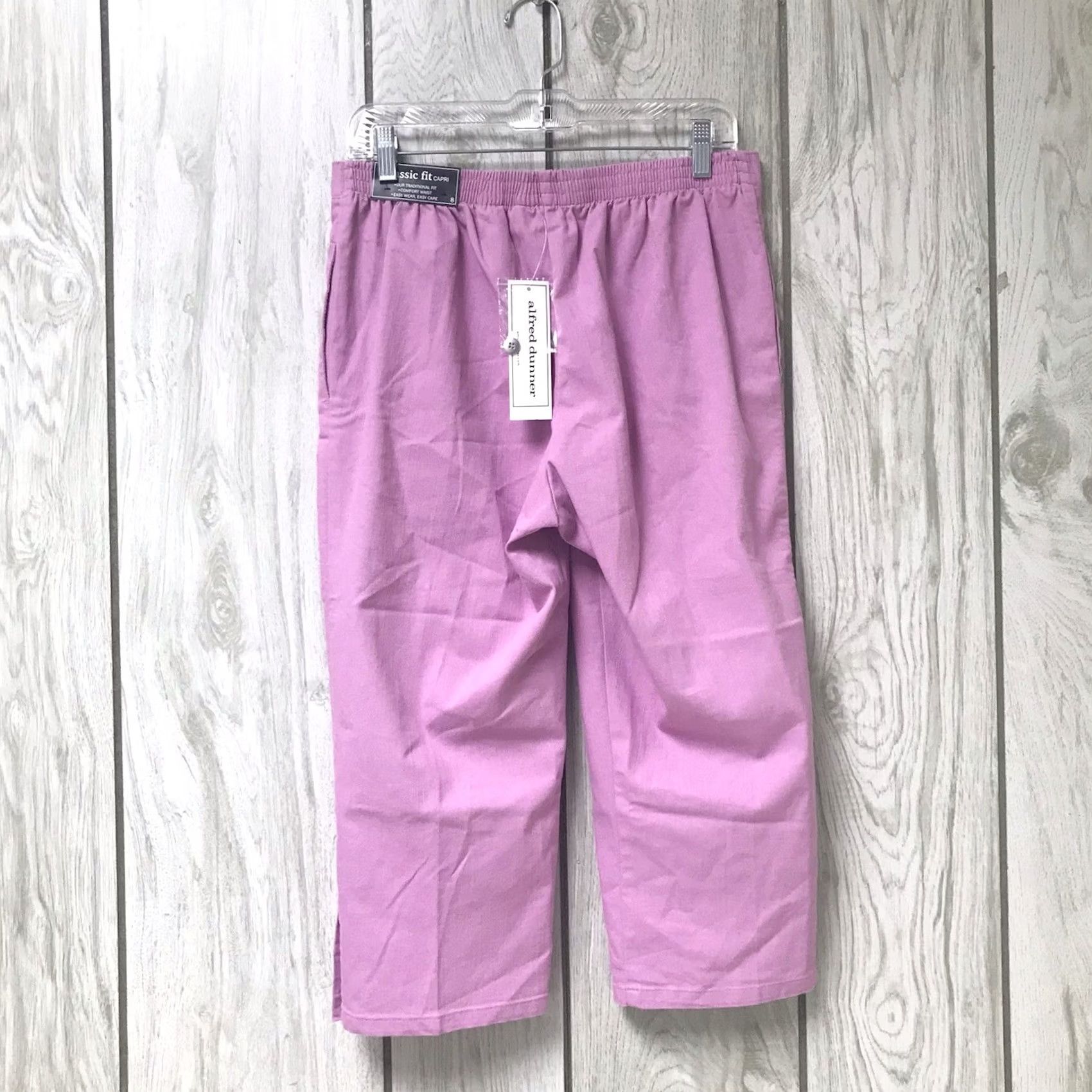 Vintage Alfred Dunner Women Capri Pants Orchid Pink Classic Fit Stretch Pull-On 8 Petal Pushers 2020 Boy/girls? Size 30" / US 8 / IT 44 - 2 Thumbnail