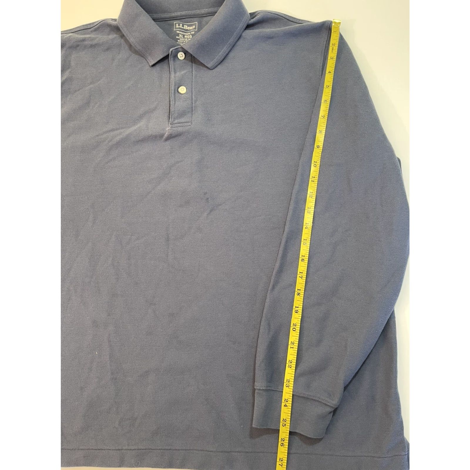 Vintage LL Bean Polo Shirt Mens Collared Long Sleeve XL Black Cotton Golf Outdoor All Seasons Size US L / EU 52-54 / 3 - 7 Thumbnail