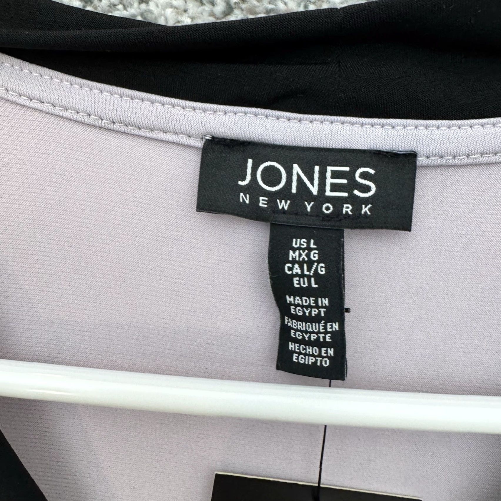 Jones New York Jones New York Top Blouse V-Neck Sleeveless Purple L Large Women Business Casual Timeless Classic Feminine Polo Pullover Workwear Party/Cocktail Size L / US 10 / IT 46 - 4 Thumbnail