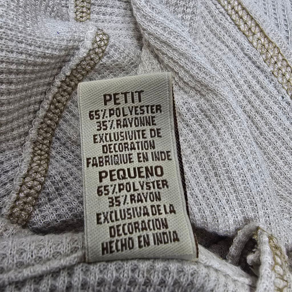 The Unbranded Brand Women's Natural Reflections Beige Petite S Hoodie with Fall Size S / US 4 / IT 40 - 9 Thumbnail