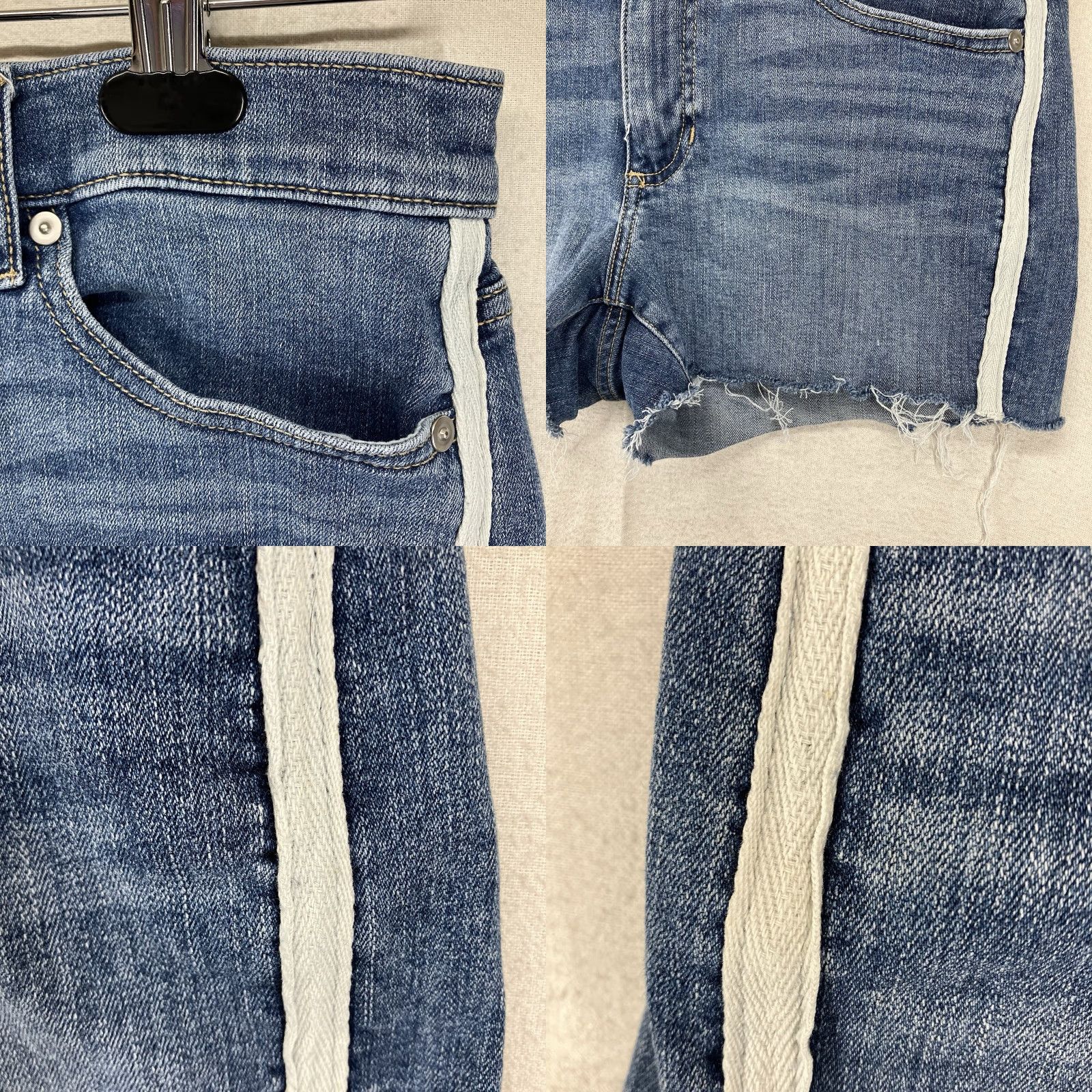 Banana Republic Banana Republic Women's Cutoff Denim Jean Shorts 27 Mid Rise Side Stripe 2in Inseam Blue Regular Size 27" / US 4 / IT 40 - 8 Thumbnail