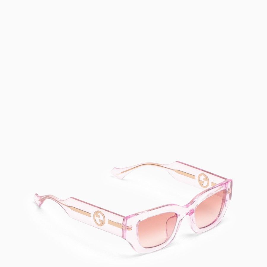Gucci o1d2blof0824 Size: OS / Rectangular Sunglasses in Pink Size ONE SIZE - 1 Thumbnail