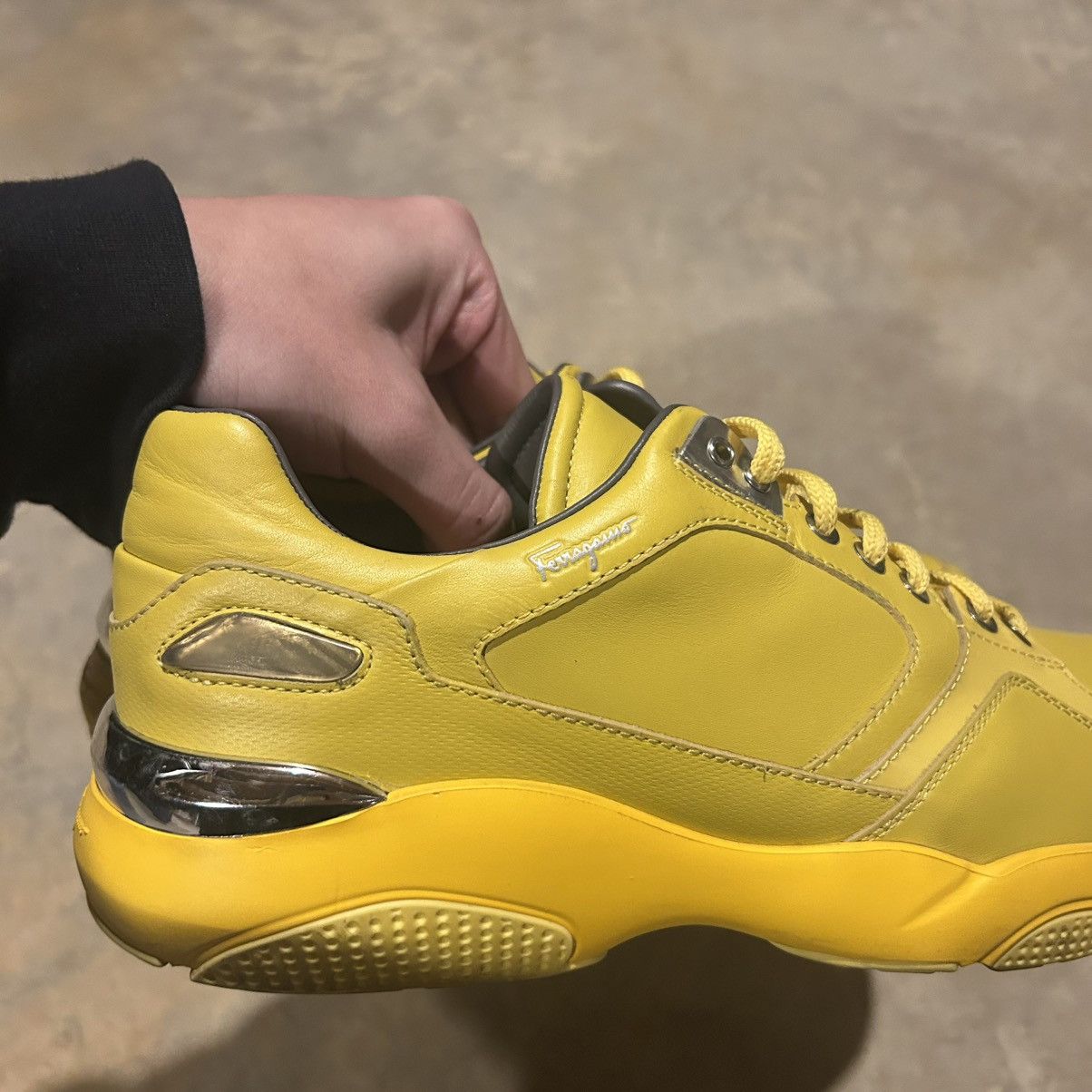 Designer × Salvatore Ferragamo Salvatore Ferragamo Yellow Leather Trainers US 8.5 Rare Size US 8.5 / EU 41-42 - 8 Thumbnail