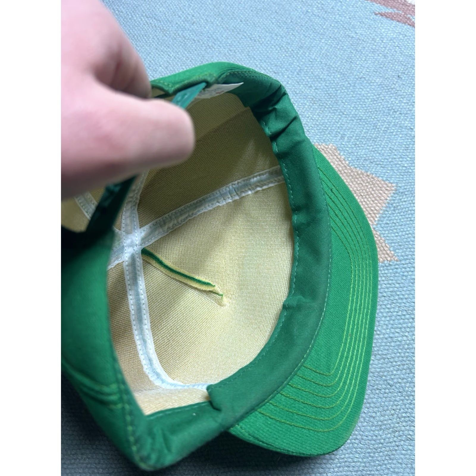 Vintage VINTAGE Auburn Snapback Hat Cap Ittner Bean & Grain Michigan Farm Green USA Adjustable Men Size ONE SIZE - 6 Thumbnail