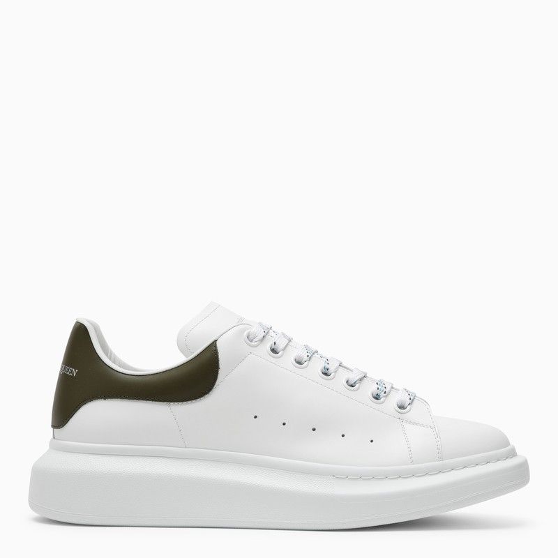 image of Alexander Mcqueen White/khaki Oversize Sneakers, Men's (Size 12)