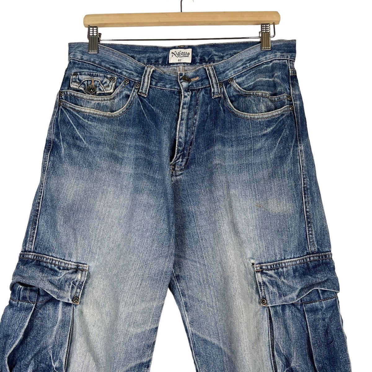 Beauty Beast 🔥 PICK NYLAUS CARGO DENIM JEANS Size US 33 - 4 Thumbnail