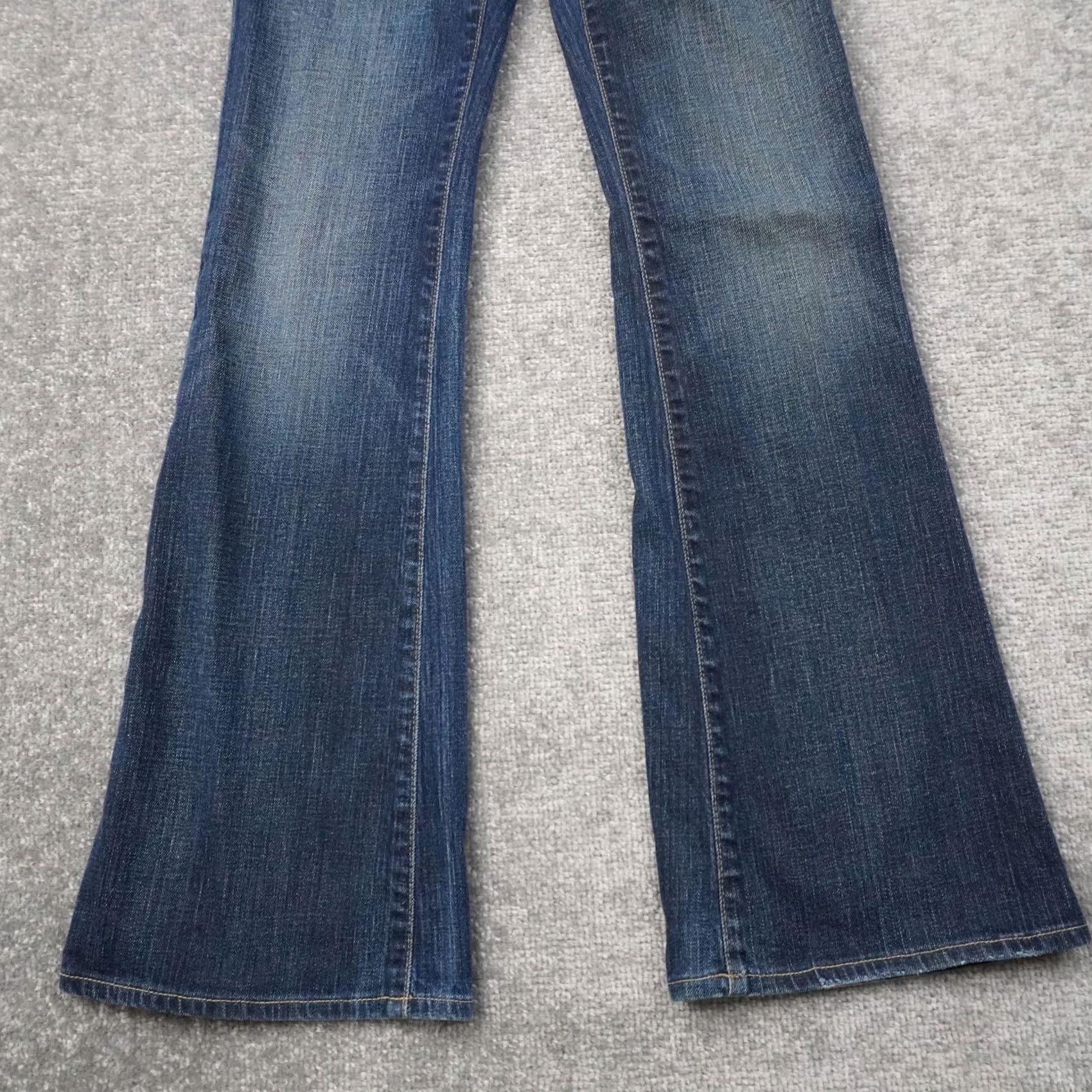 Denime Y2K Big Star Low Rise Bootcut Jeans Womens 29x31 Dark Wash Blue Denim Size 29" - 7 Thumbnail