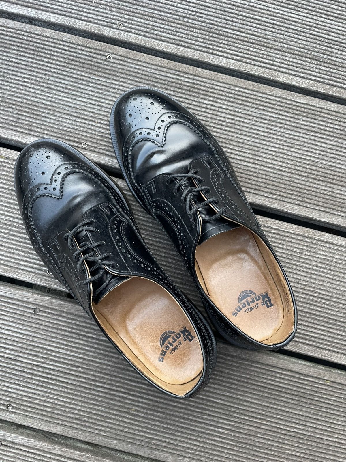 Dr. Martens Dr.Martens Wingtip Oxford Brogue Men's Black Leather Boots Size US 10 / EU 43 - 7 Thumbnail