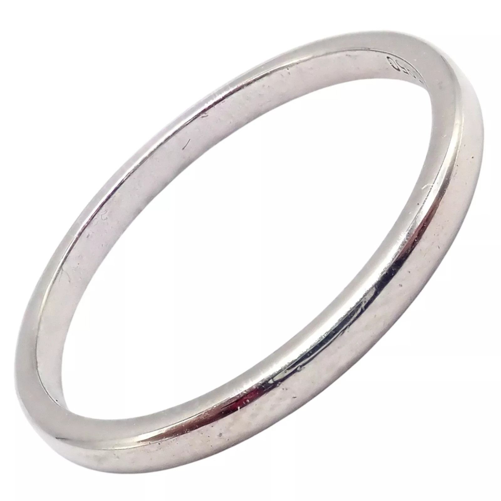Tiffany & Co. Tiffany & Co Platinum Stacking 2mm Band Ring sz 5.5 1999 Size ONE SIZE - 1 Thumbnail