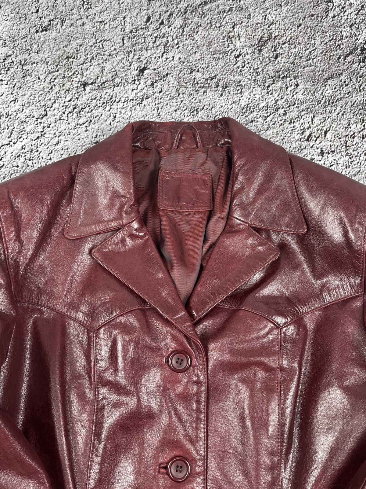 Leather Vintage Y2K Leather Tyler Durden vibe avantgarde jacket coat Size M / US 6-8 / IT 42-44 - 5 Thumbnail
