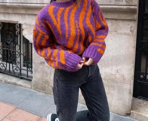 Other Knit Striped Polo Collar Zipper Women Sweater Size S / US 4 / IT 40 - 2 Thumbnail