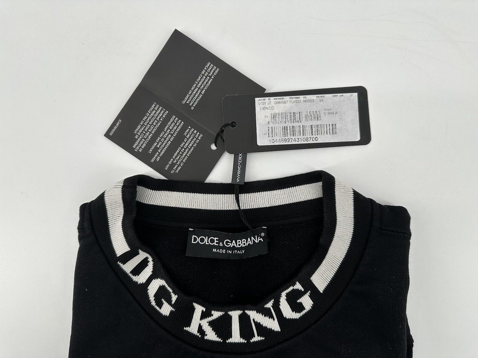 Dolce & Gabbana Size-54/XXL Dolce&Gabbana New Men's Sweatshirt Size US XL / EU 56 / 4 - 6 Thumbnail