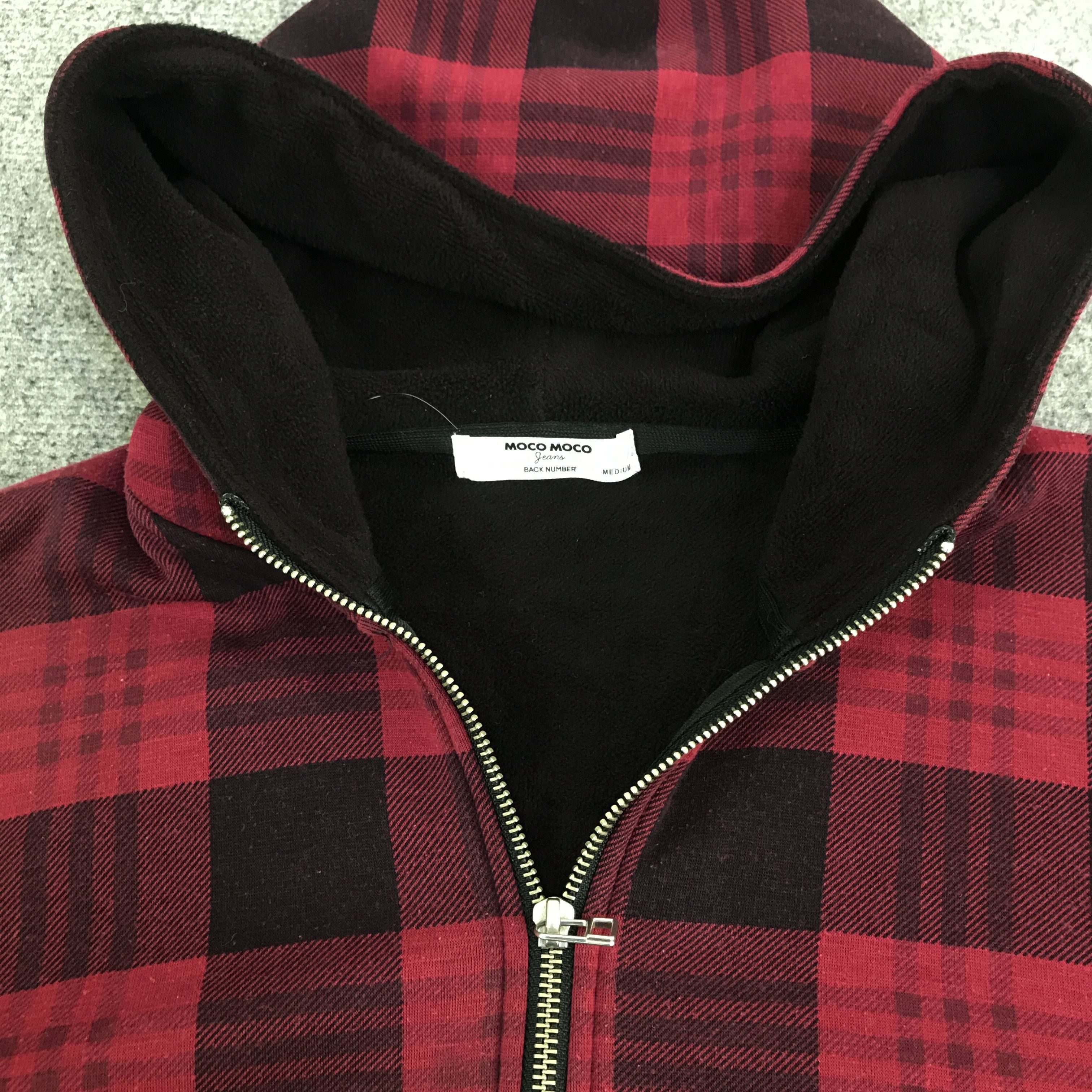 Japanese Brand moco moco jeans tartan hoodies K115B13 Size US M / EU 48-50 / 2 - 5 Thumbnail