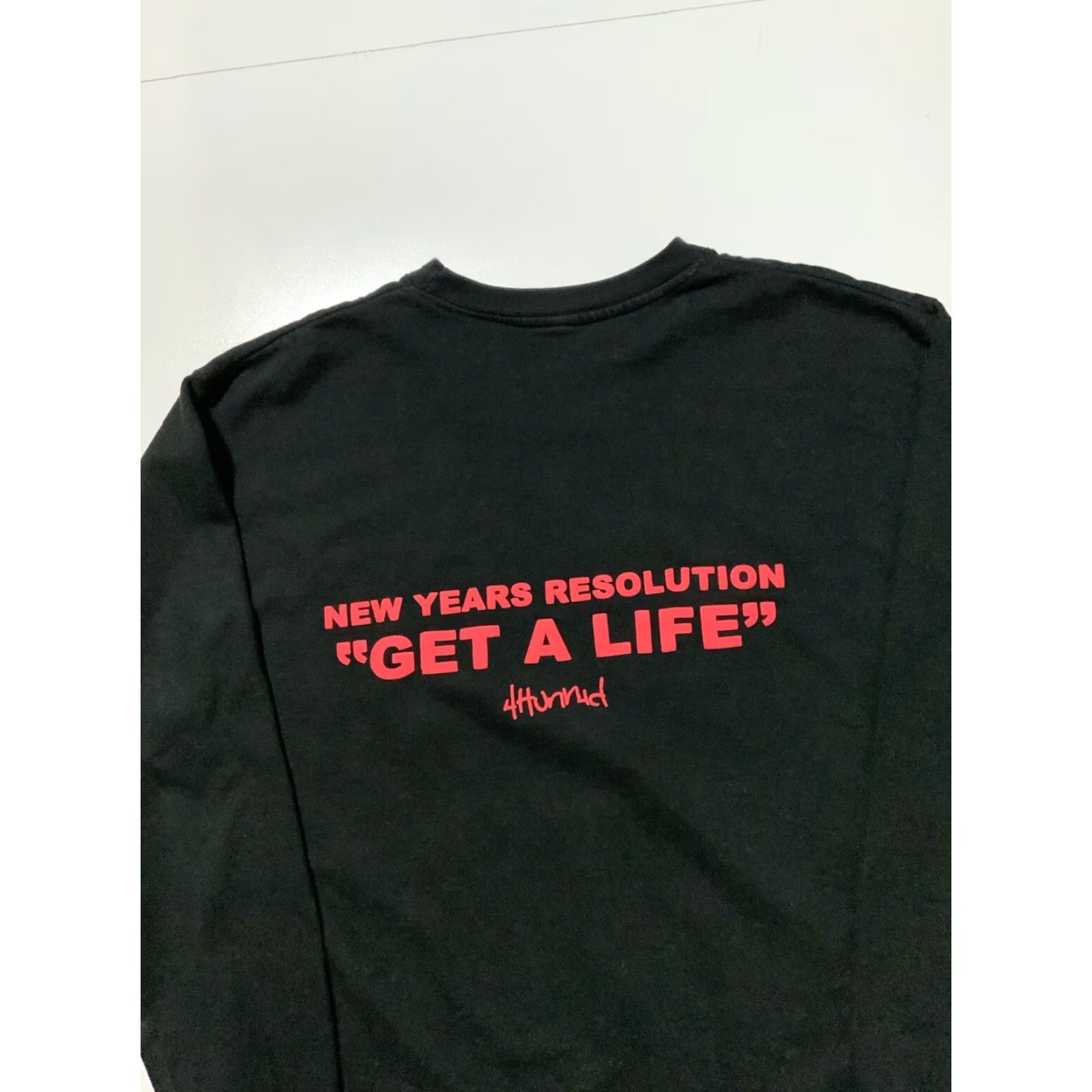Alife YG 4 Hunnid New Years Resolution Get A Life Puff Print Crewneck Sweatshirt Sz. L Size US L / EU 52-54 / 3 - 4 Thumbnail