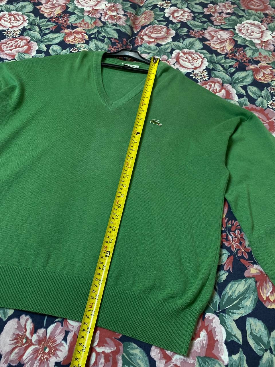 Lacoste × Vintage Vintage Lacoste Green V-Neck Sweater Size US XXL / EU 58 / 5 - 15 Thumbnail