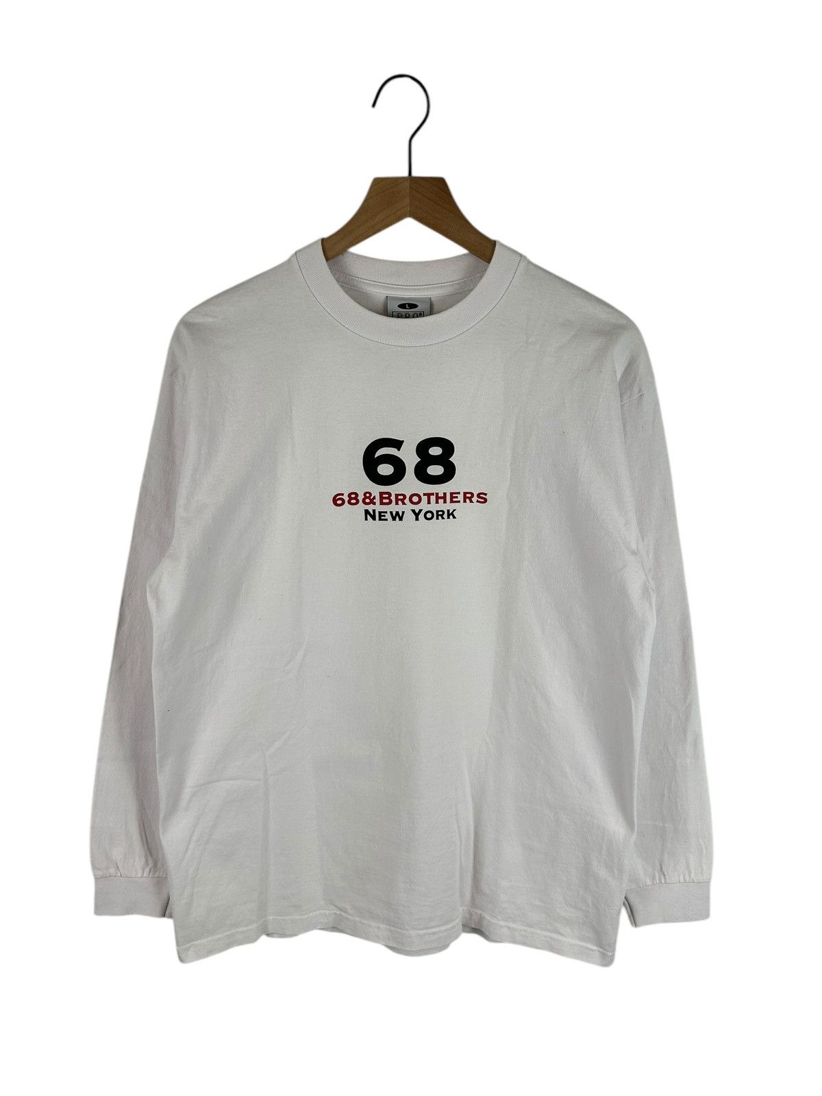 Japanese Brand 68 & Brothers Logo Print L/S T-Shirt Size US L / EU 52-54 / 3 - 1 Thumbnail