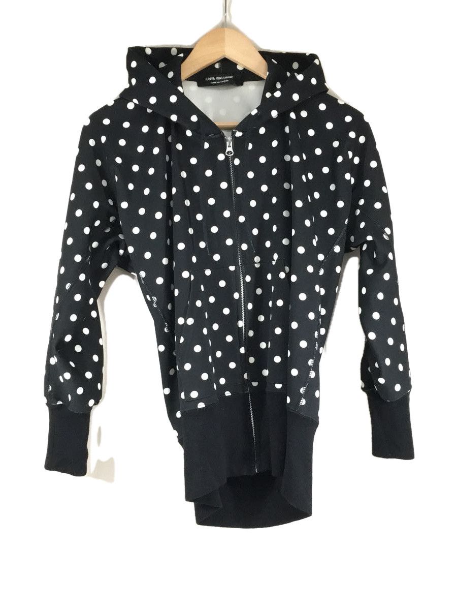 Hoodie Zip parka Polyester Dots Black