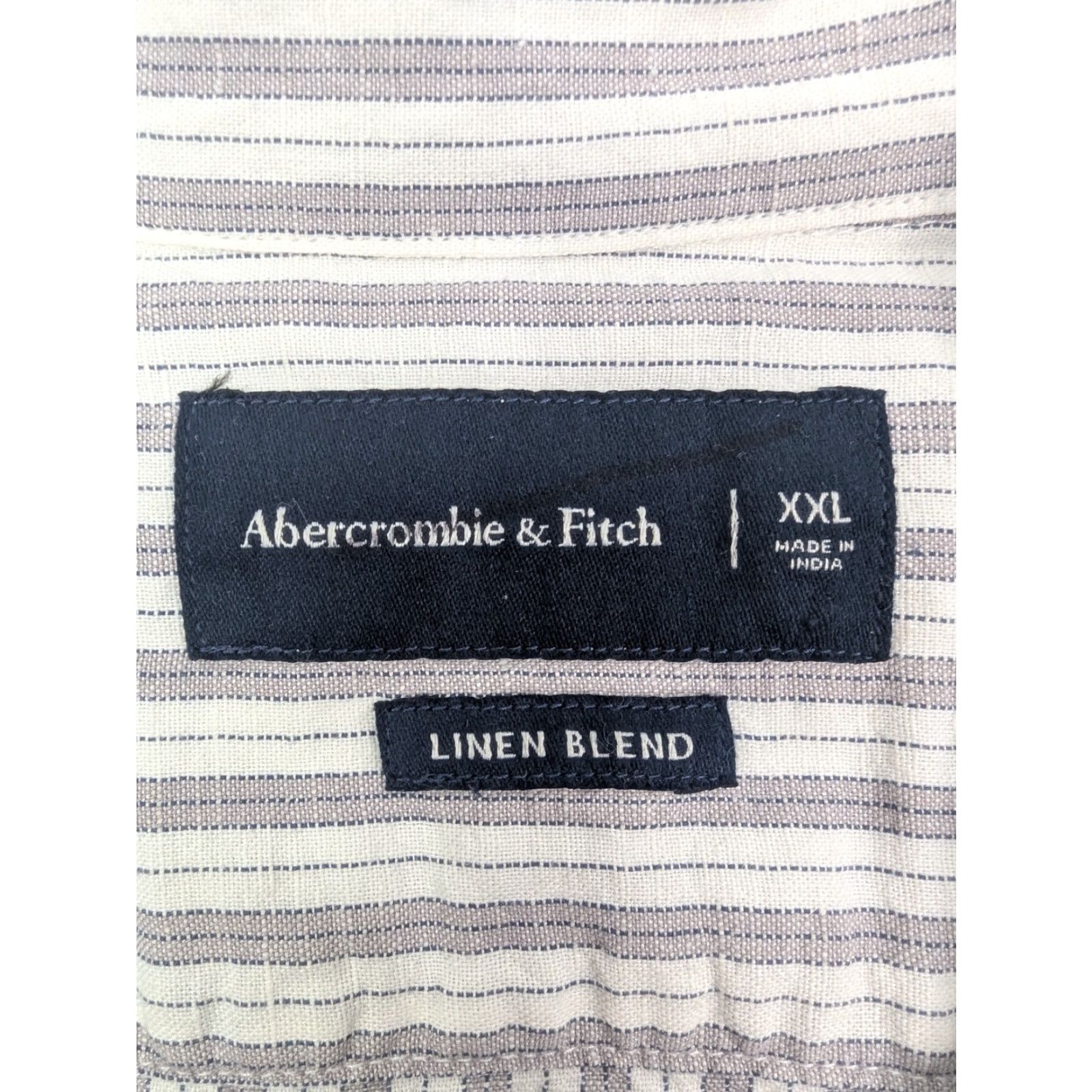 Abercrombie & Fitch Abercrombie Fitch Shirt Mens 2XL Linen Blend Striped Button-Up Summer Camp Outdoor Preppy Size US XXL / EU 58 / 5 - 6 Thumbnail