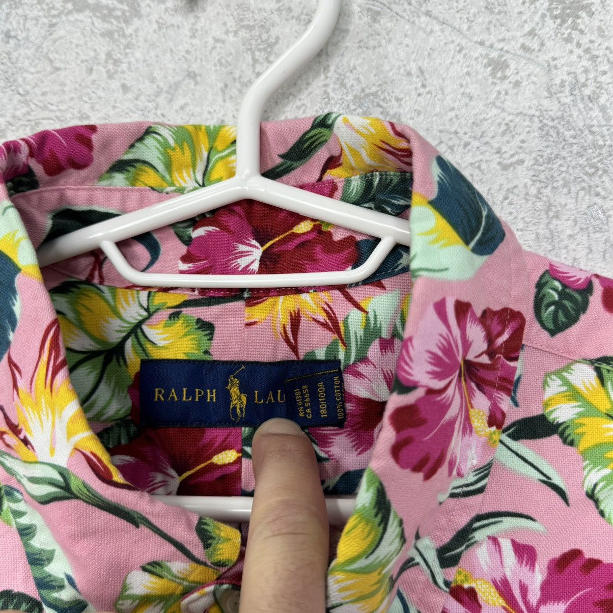 Ralph Lauren Ralph Lauren Shirt Pink Floral Hawaiian Camp Aloha Tropical Size US L / EU 52-54 / 3 - 6 Thumbnail