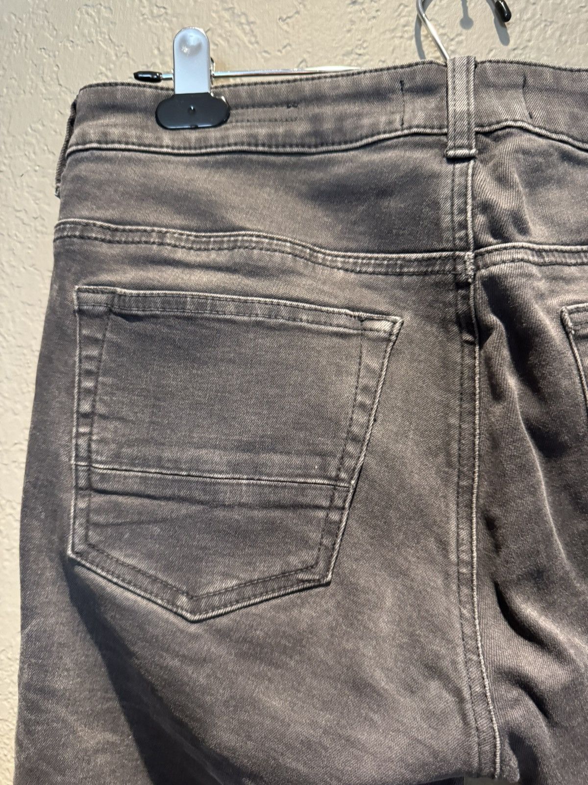 Pacsun Faded Black Stretchy Pacsun Ribbed Biker Denim Skinny Jeans Size US 30 / EU 46 - 13 Thumbnail