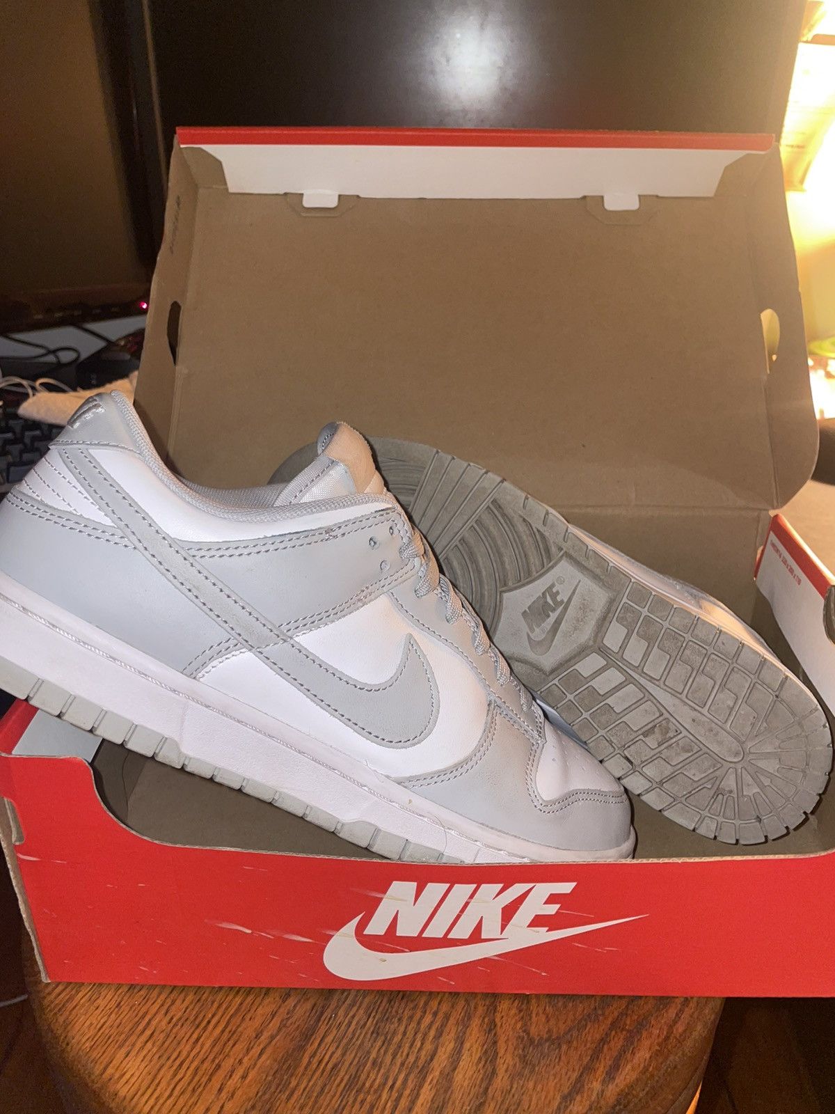 Jordan Brand × Nike Nike Dunk Low Grey Fog Size US 8.5 / EU 41-42 - 4 Thumbnail