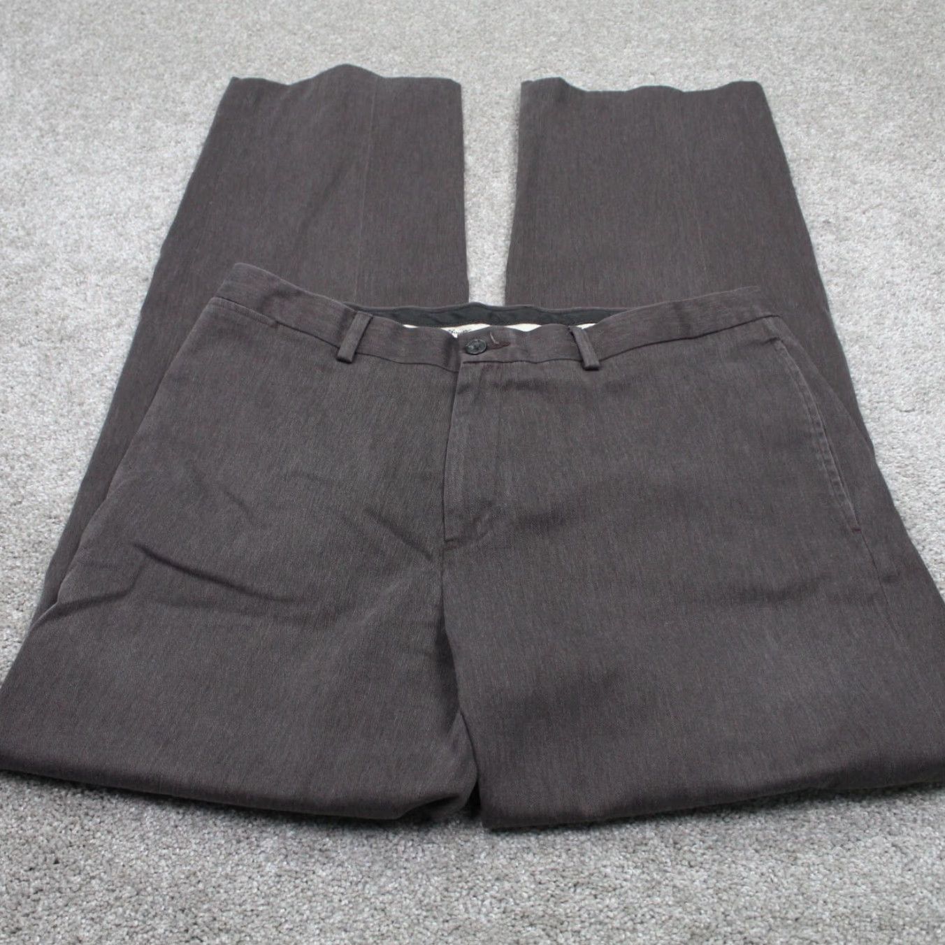 Eddie Bauer Eddie Bauer Pants Mens 35 Brown Wrinkle Resistant Relaxed Fit 36" Inseam Chino Style Slim Style? Size US 35 - 2 Thumbnail
