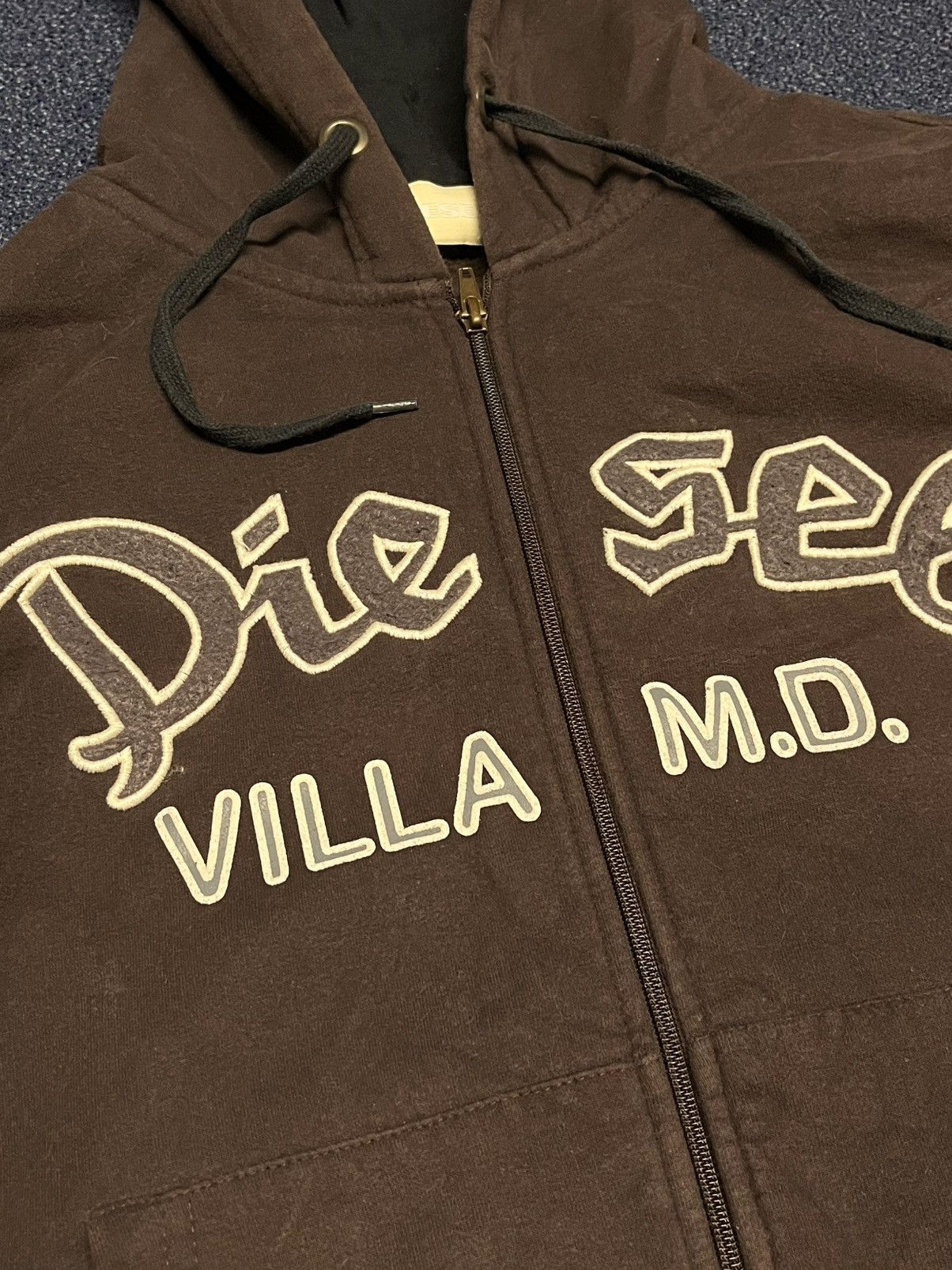Diesel Diesel Brown Zip-up Sweatshirt Y2K Size US XL / EU 56 / 4 - 2 Thumbnail