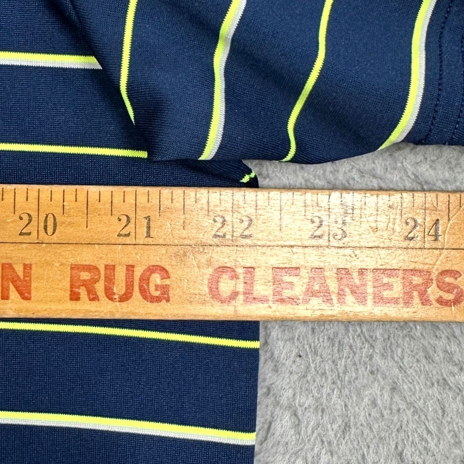 Under Armour Under Armour Polo Shirt Mens L Navy Neon Green HeatGear Golf Striped Rugby Size US L / EU 52-54 / 3 - 5 Thumbnail