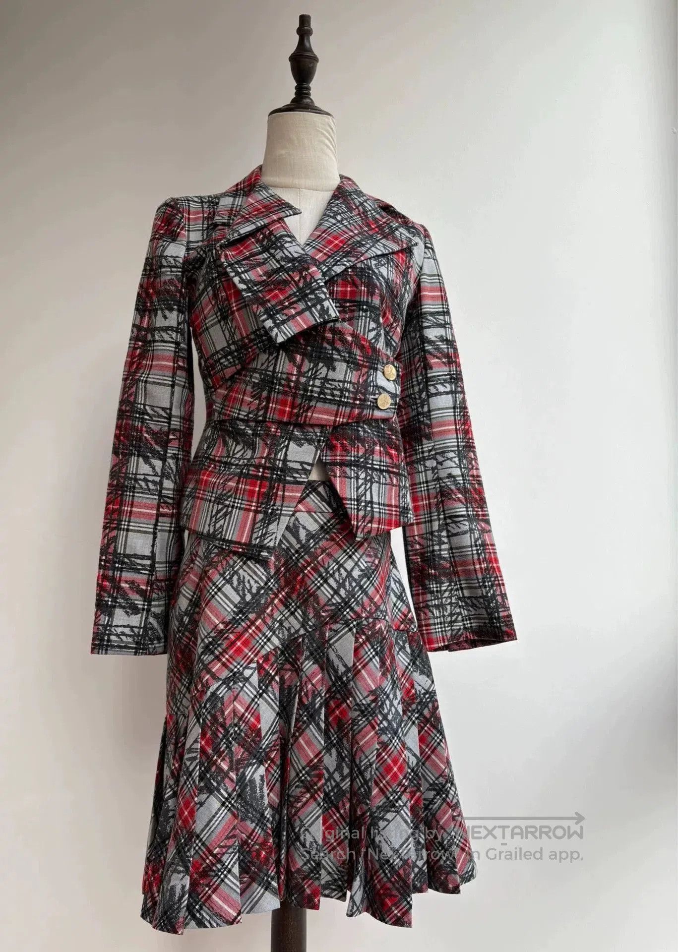 Vivienne Westwood Vivienne Westwood Vintage Red Gray Plaid Suit. Size L / US 10 / IT 46 - 2 Thumbnail