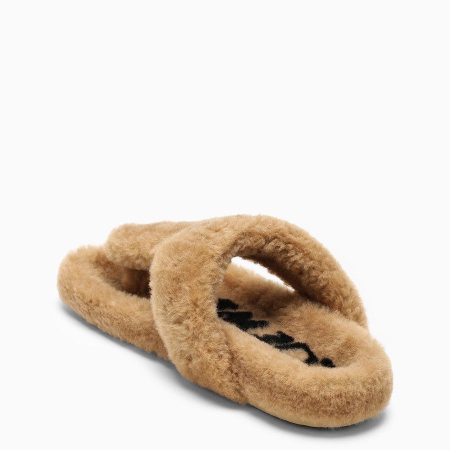 Loewe o1d2blof0824 Sheepskin Sandal in Brown Size US 10 / IT 40 - 4 Thumbnail