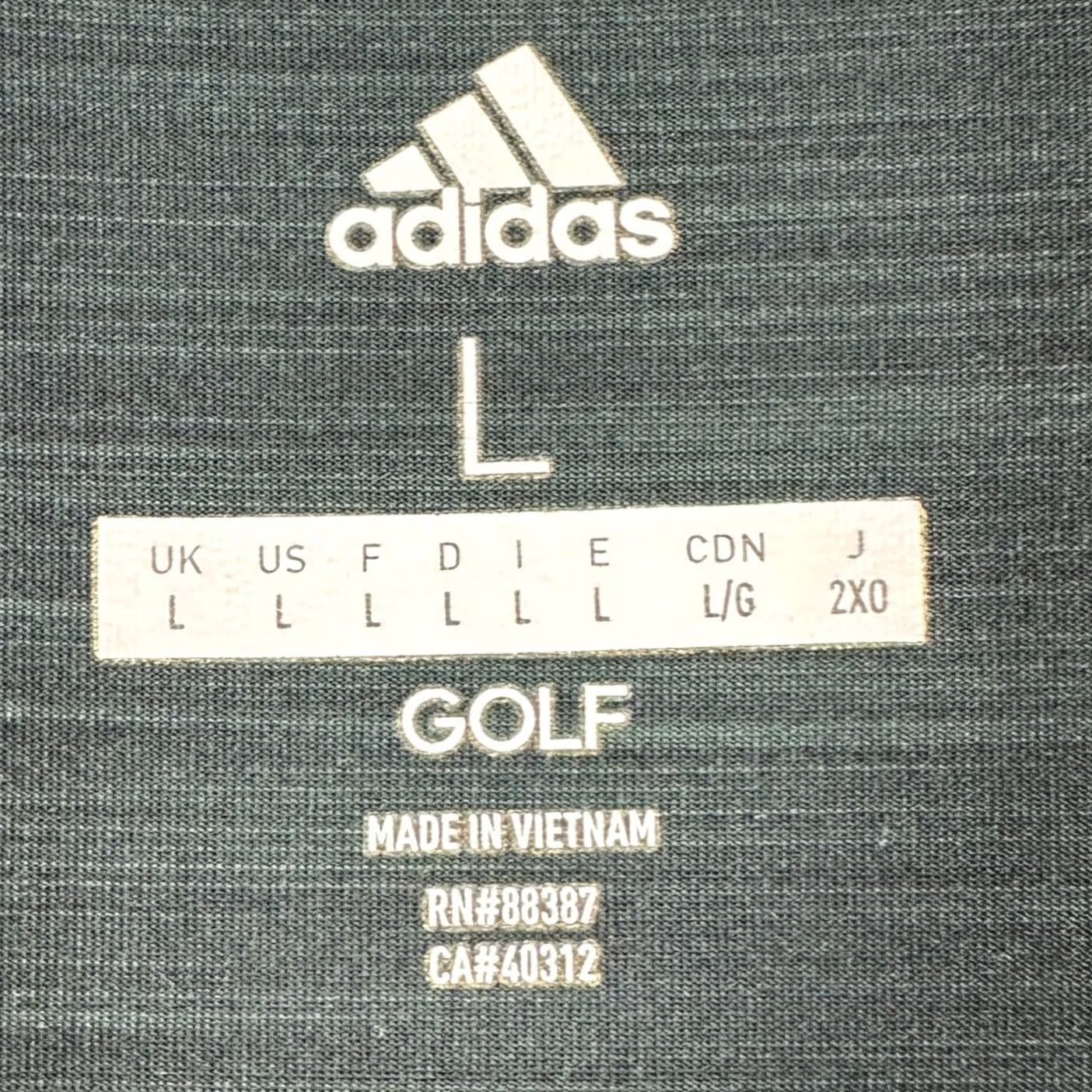 Adidas Adidas Golf Polo Shirt Mens Large Black Heather Short Sleeve Logo Rugby Polo Adult Golfer Casual Outdoor Walking Size US L / EU 52-54 / 3 - 4 Thumbnail