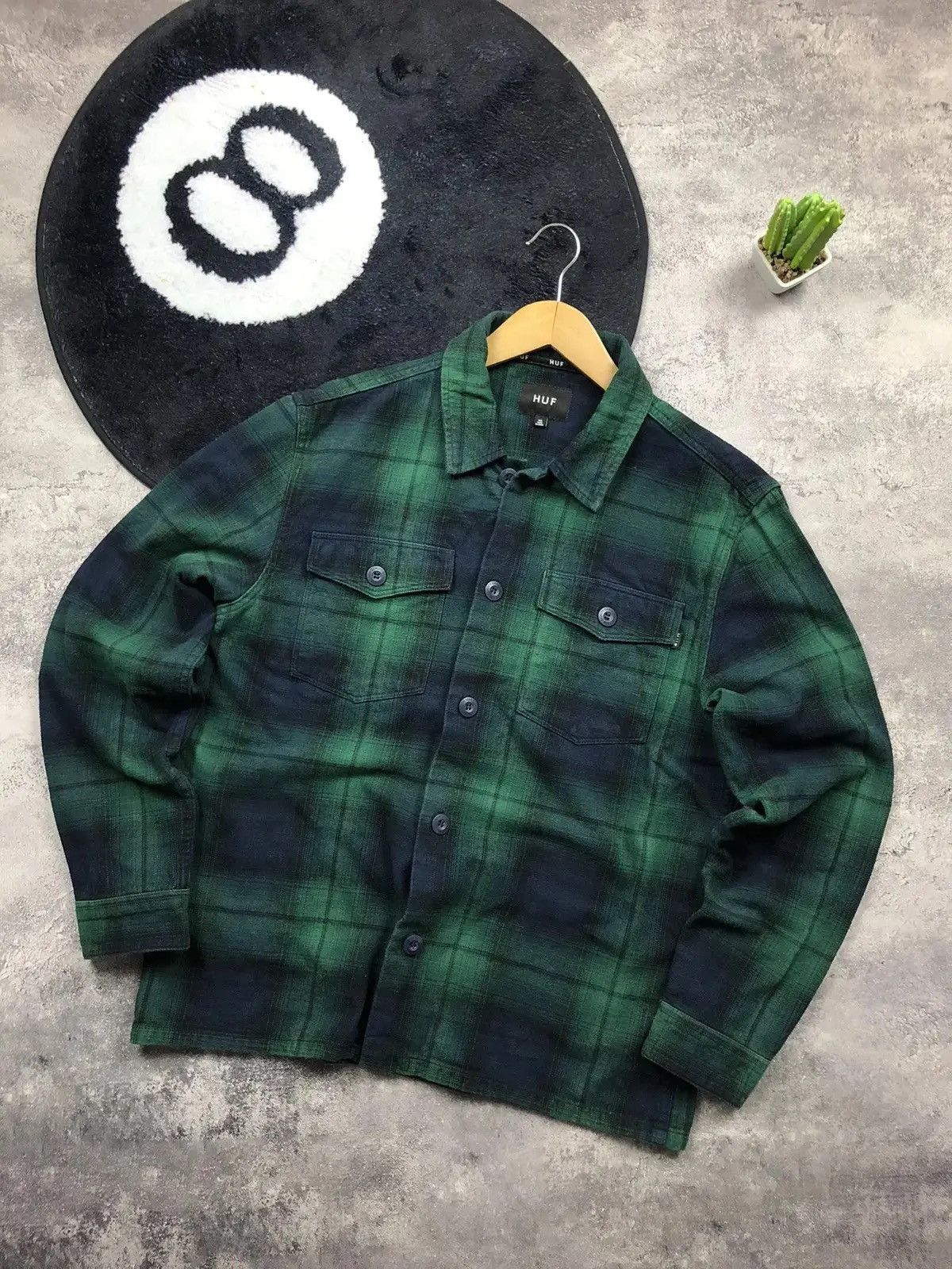 Huf HUF Worldwide Shirt Button Up Checkered Streetwear Big Logo Size US M / EU 48-50 / 2 - 1 Thumbnail