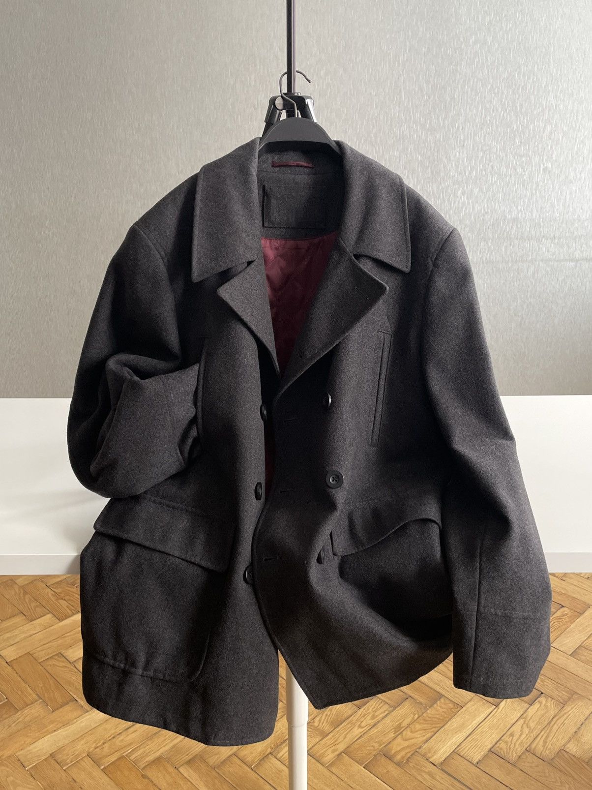 Vintage A Woolen Cold Gray 1/2 Coat Heavyweight Jacket Size US L / EU 52-54 / 3 - 13 Thumbnail