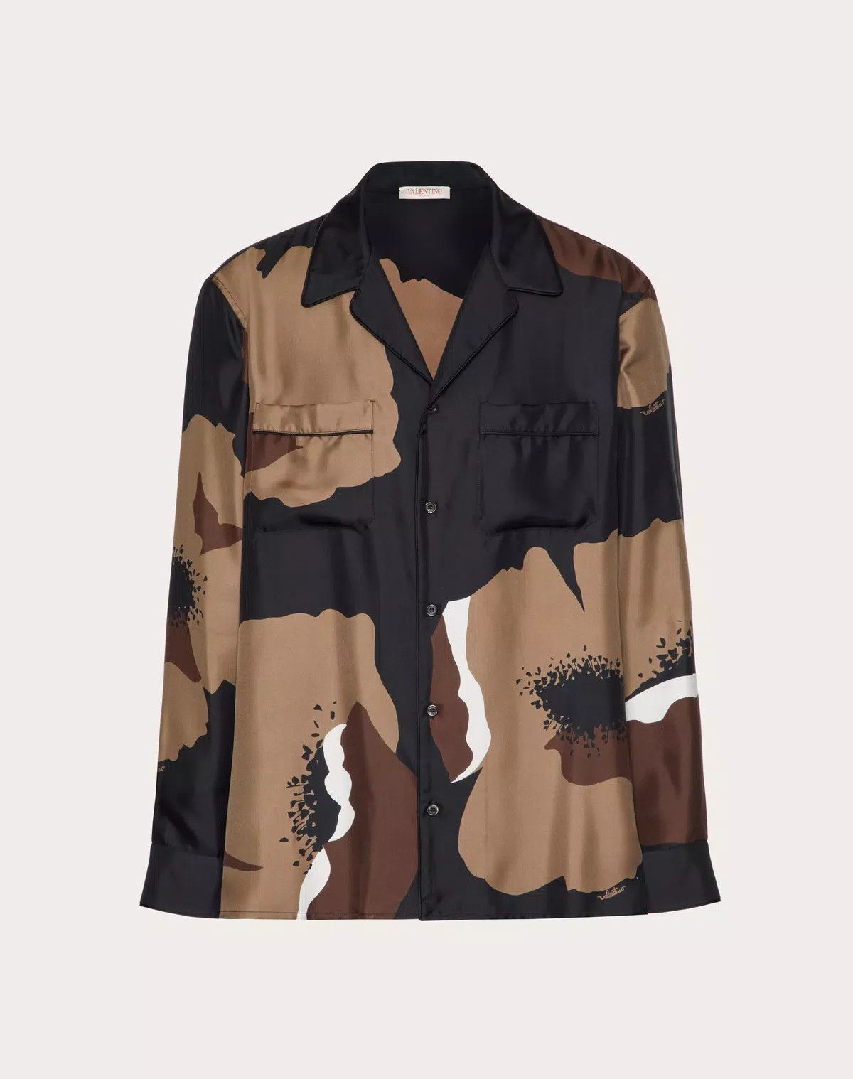 Valentino oc11z0725 Silk Twill Pyjama Shirt in Multicolor Size US S / EU 44-46 / 1 - 1 Thumbnail