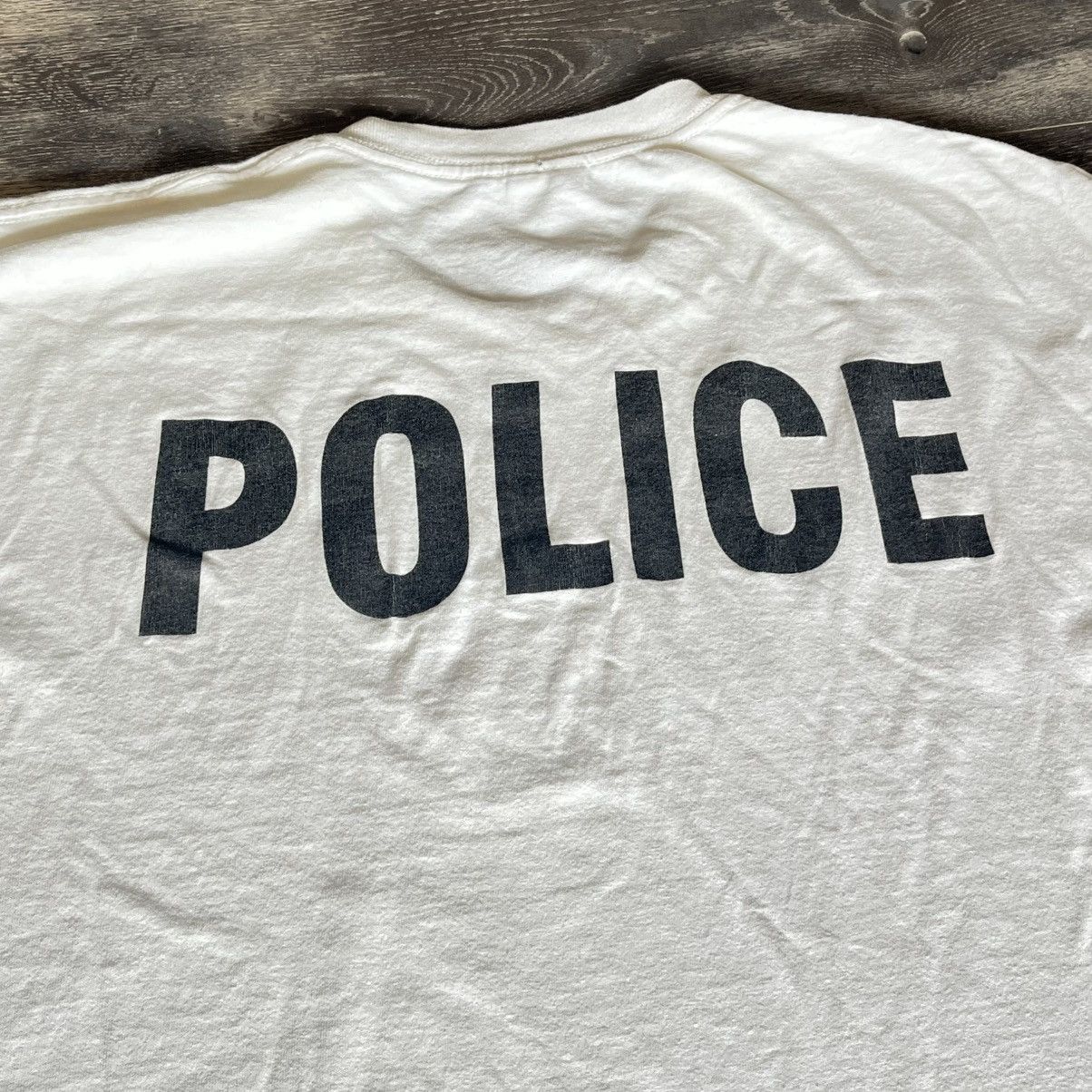 Vintage Vintage 2000s Police Text Logo Double Sided Parody Tee Shirt Size US L / EU 52-54 / 3 - 4 Thumbnail