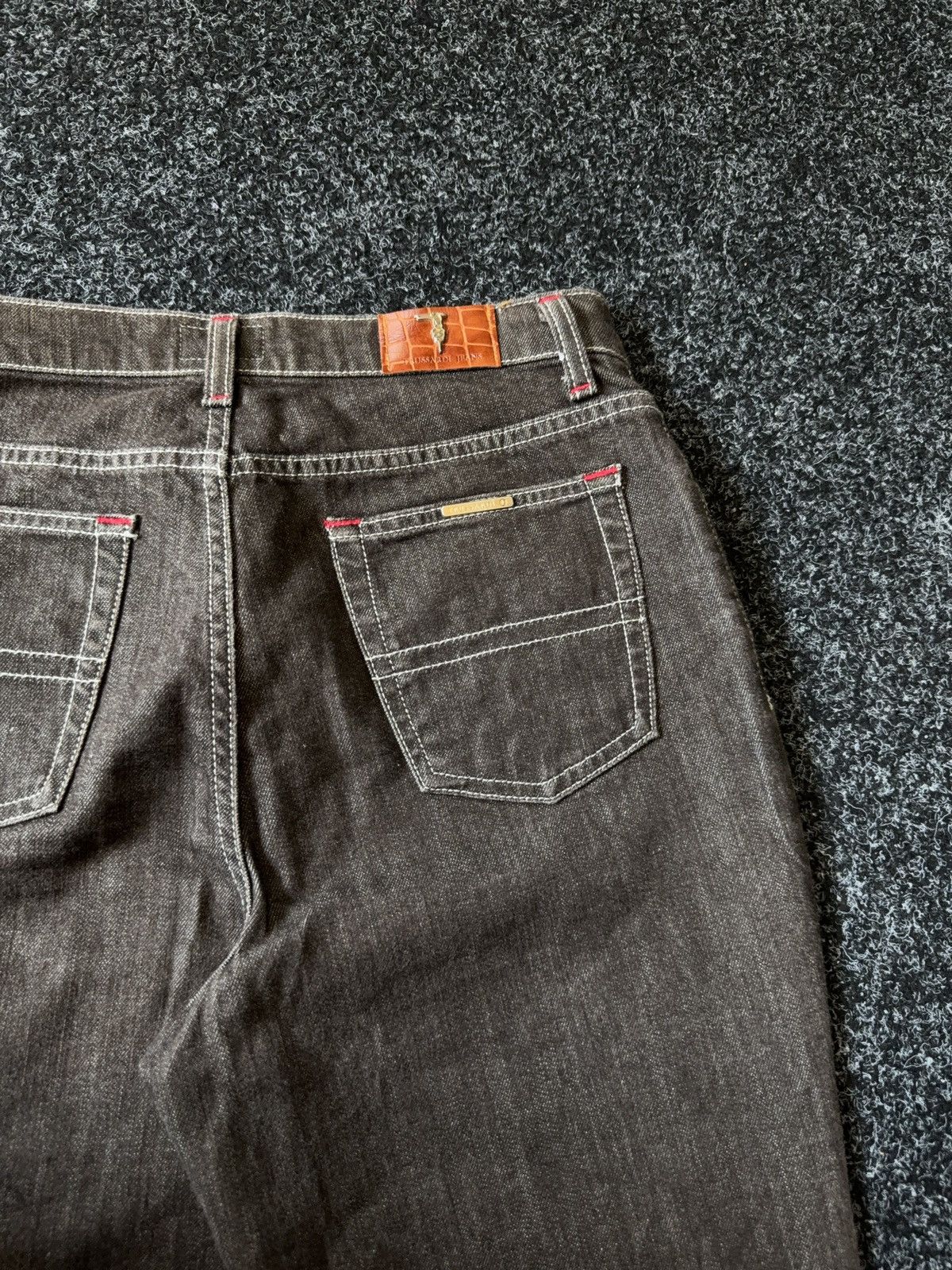 Trussardi Vintage 90s Retro Trussardi Jeans Brown Denim Bootcut Pants Size 27" / US 4 / IT 40 - 14 Thumbnail