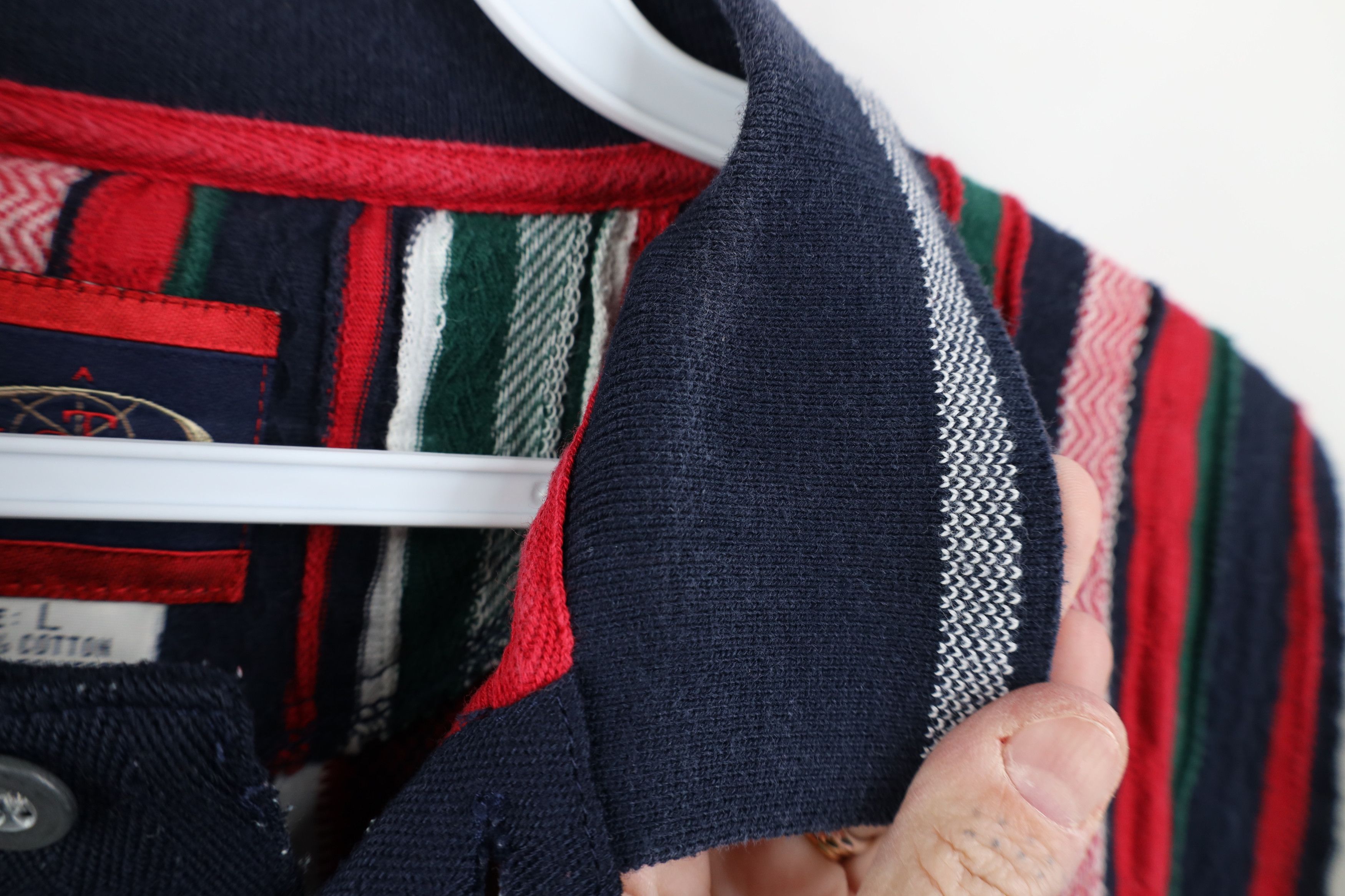 Vintage Vintage 90s Streetwear Coogi Style Striped Golf Polo Shirt Size US L / EU 52-54 / 3 - 5 Thumbnail