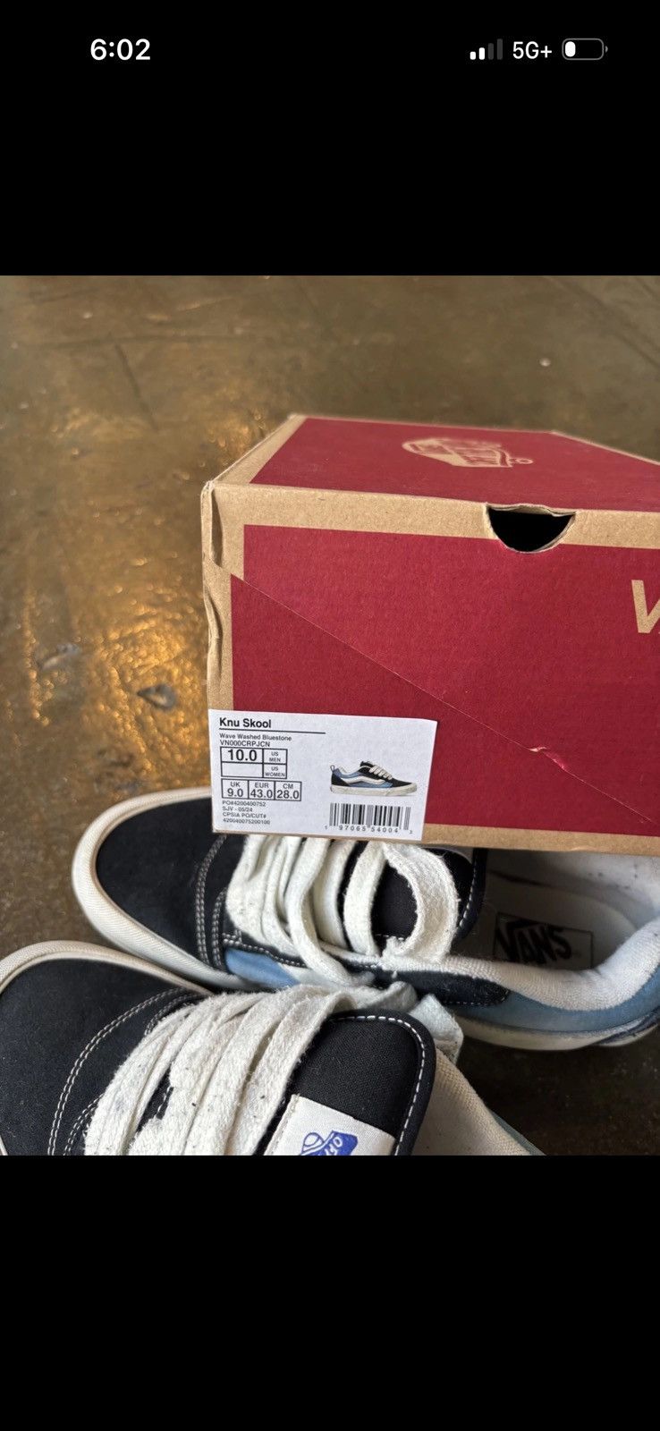 Vans Vans Wave Washed Old Knu Skool Sneaker Distressed Bluestone Size US 10 / EU 43 - 3 Thumbnail