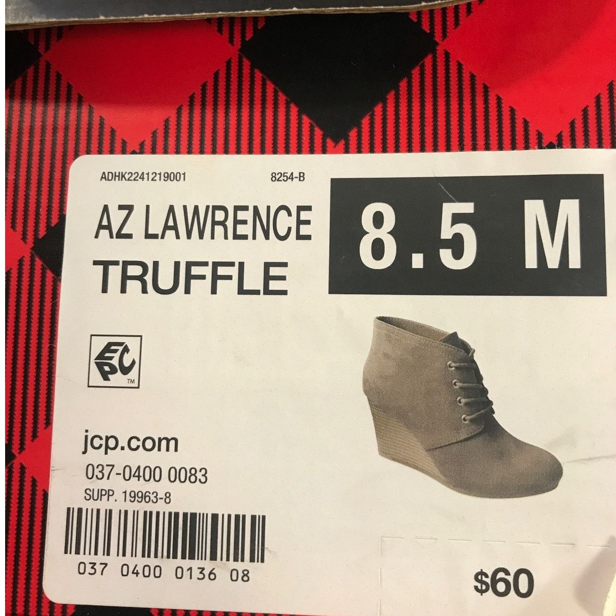 Other Arizona Jean Co Suede Memory Foam Wedge 3" Ankle Boot 8.5M Size US 8.5 / IT 38.5 - 9 Thumbnail